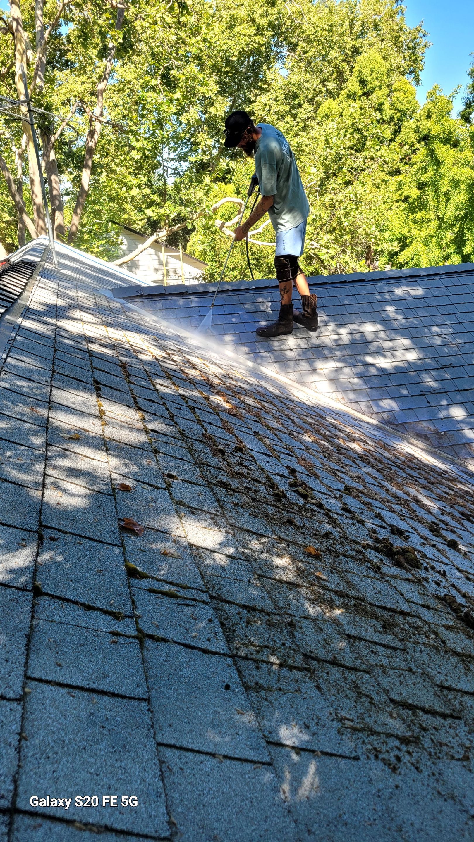 Roof Restore using Pressure Washer by Byers Enterprises 