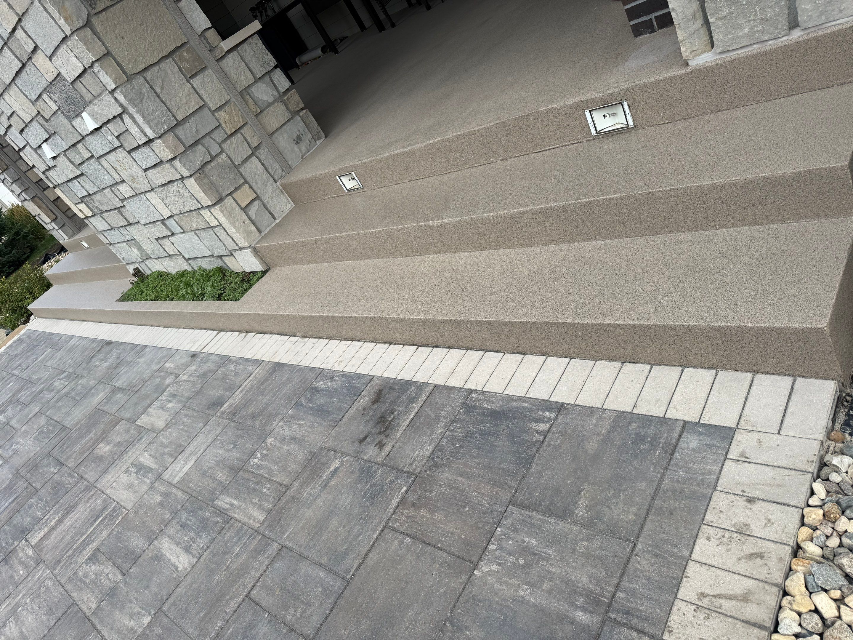Sioux Falls Patio Concrete Coating and Porch Step Repair by Select Painting, Coatings & Garage Cabinets