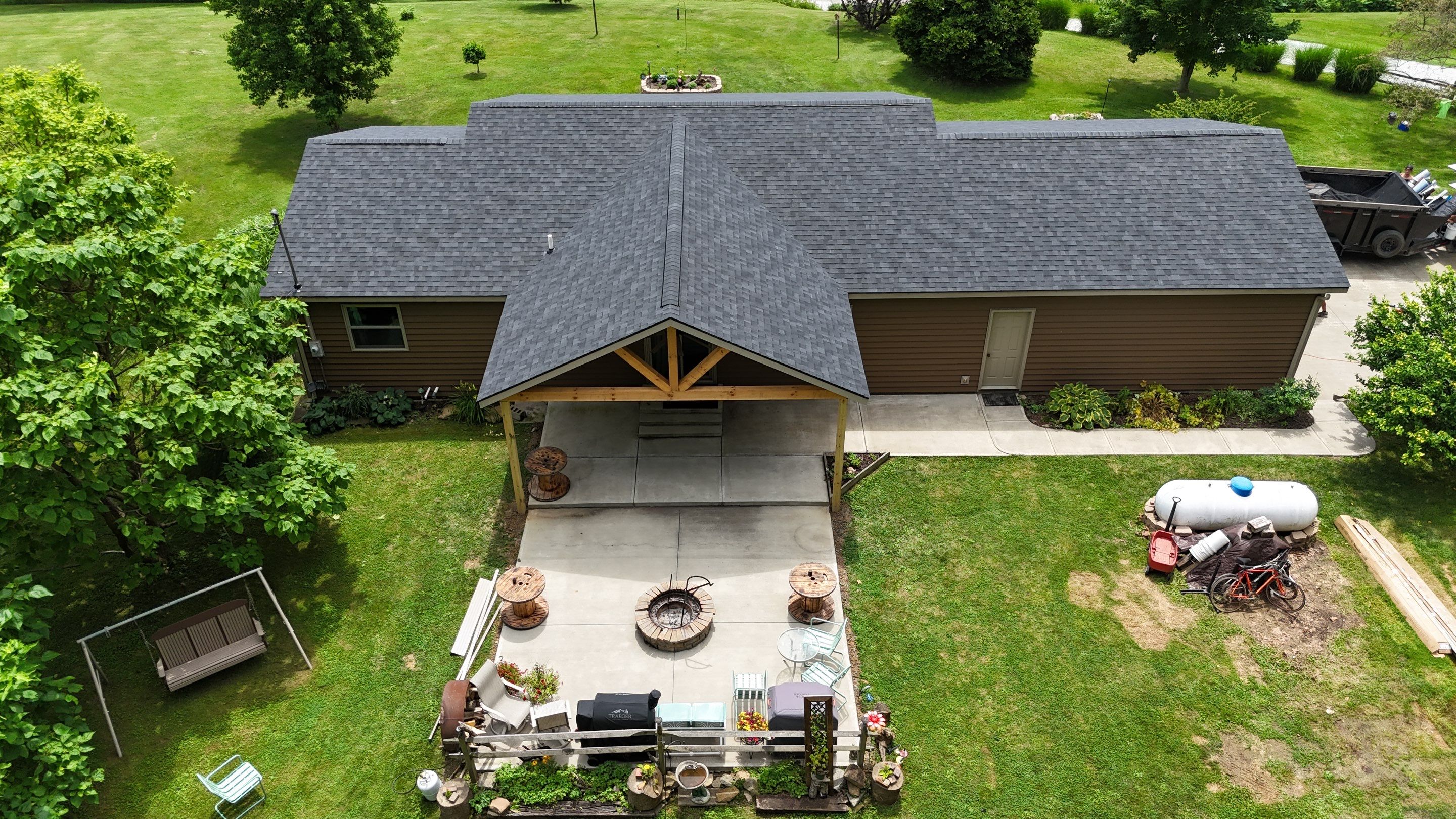 Cambridge Ohio Shingle Roof and Patio Roof Installation by Pine Ridge Roofing LLC