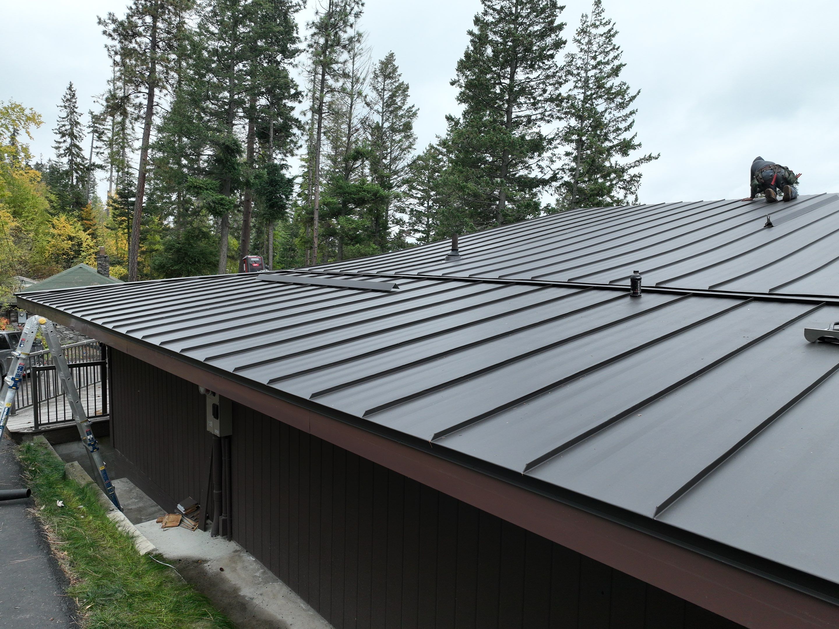 CMG ULG Mechanical Lock Standing Seam - Dark Bronze  by Montana Roofing Solutions