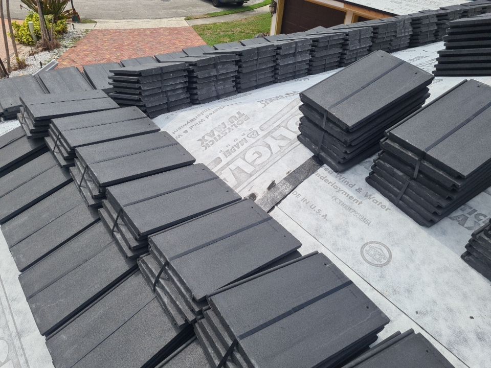 Residential Roofing Installation using Eagle Roofing Tile by BLUES BROTHERS ROOFING