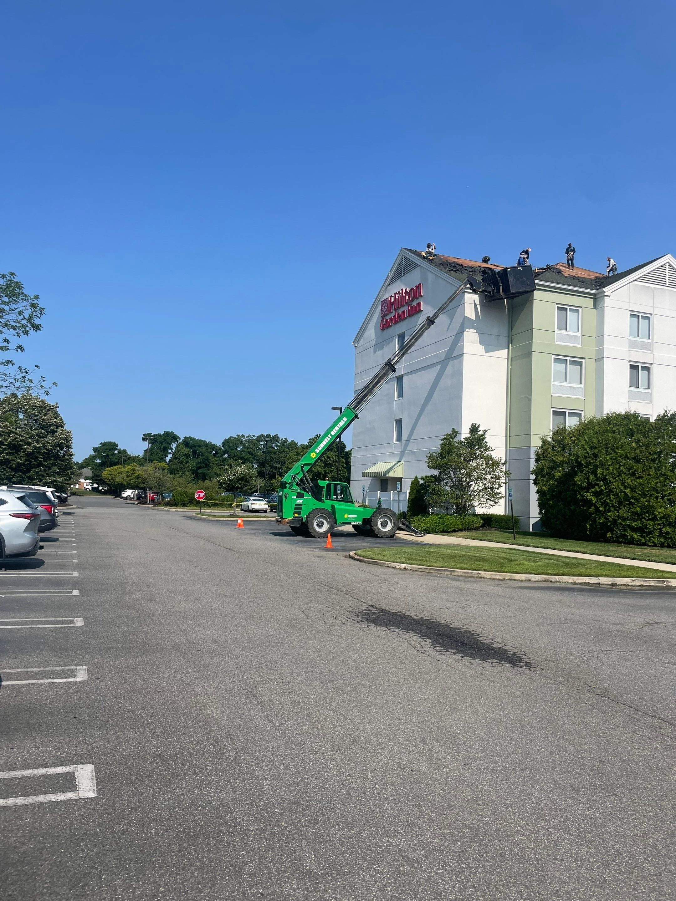 Commercial Roofing Installation using GAF Timberline / New Gutters and Downspouts by All Site Roofing