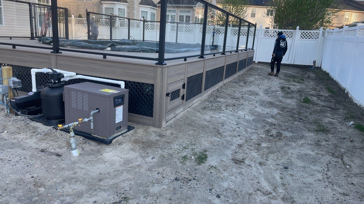 new pool deck in Howell by deck guardian