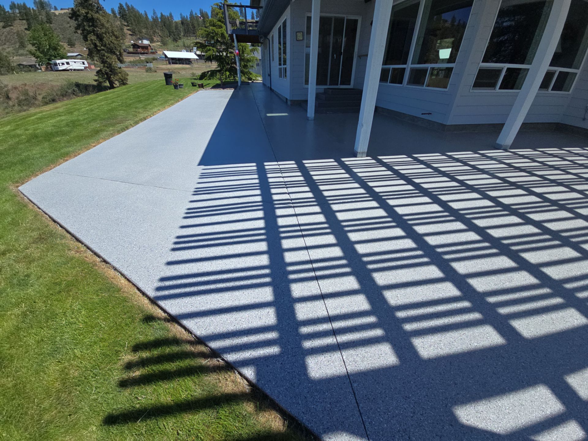 Patio Transformation using Battleship Hybrid by Croc Coatings, LLC