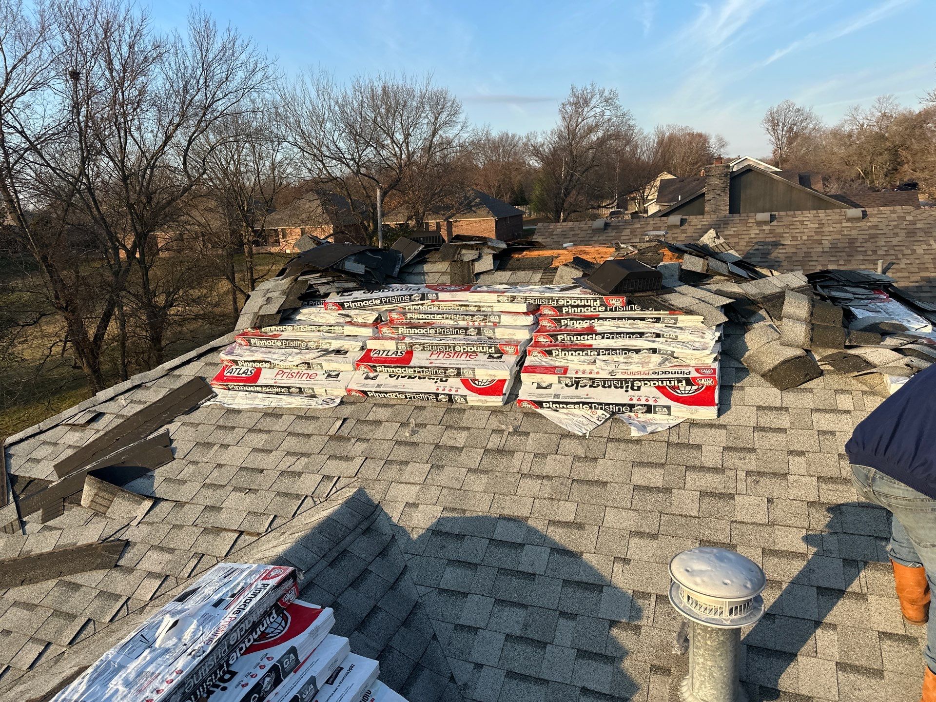 Residential Roofing Install - Atlas Pinnacle Pristine Shingles - Color Oyster Shell  by Titan Commercial & Residential Roofing 