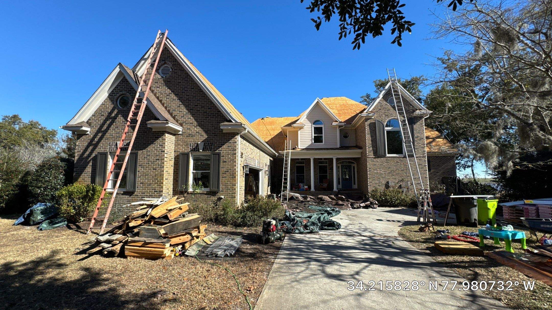 Insurance Claim Storm Damage Restoration with Skylight Replacement in Leland, NC by RGR Construction and Roofing, LLC