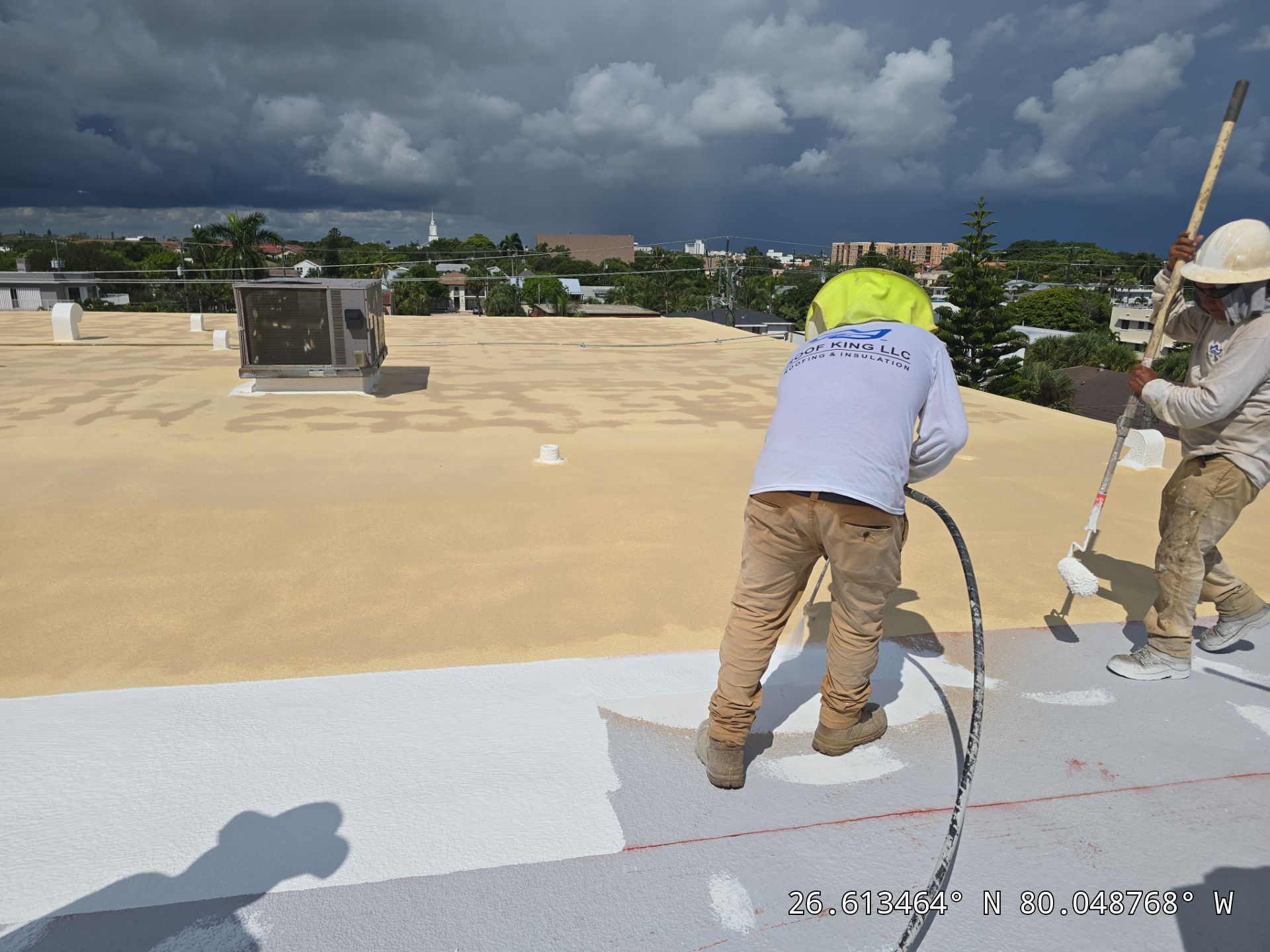 Commercial Roof Restoration for Lake Worth Beach Flat Roof Project by Roof King LLC