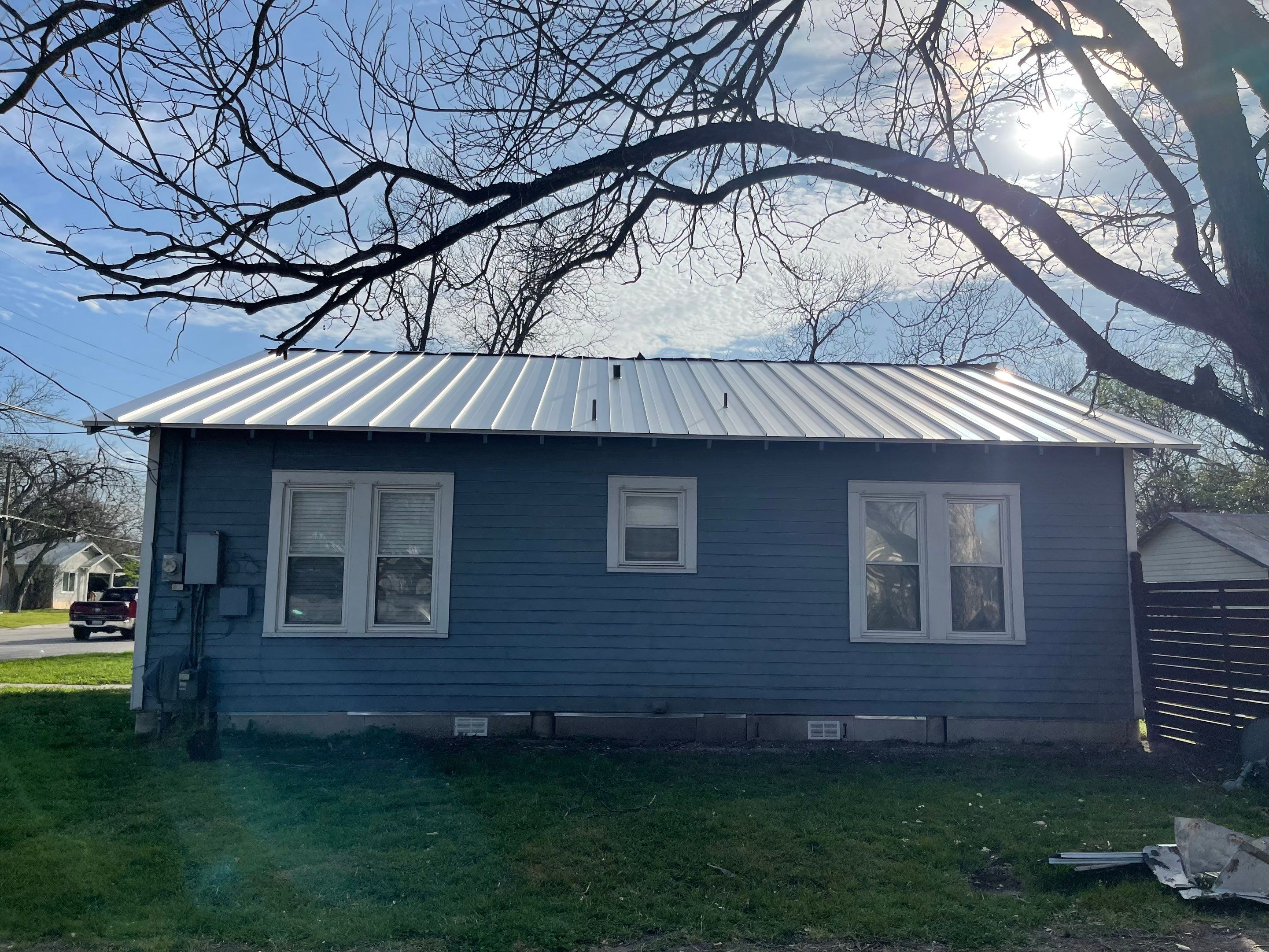 Residential Metal Roof Installation using McElroy Metal by Premier Roofing and Contracting