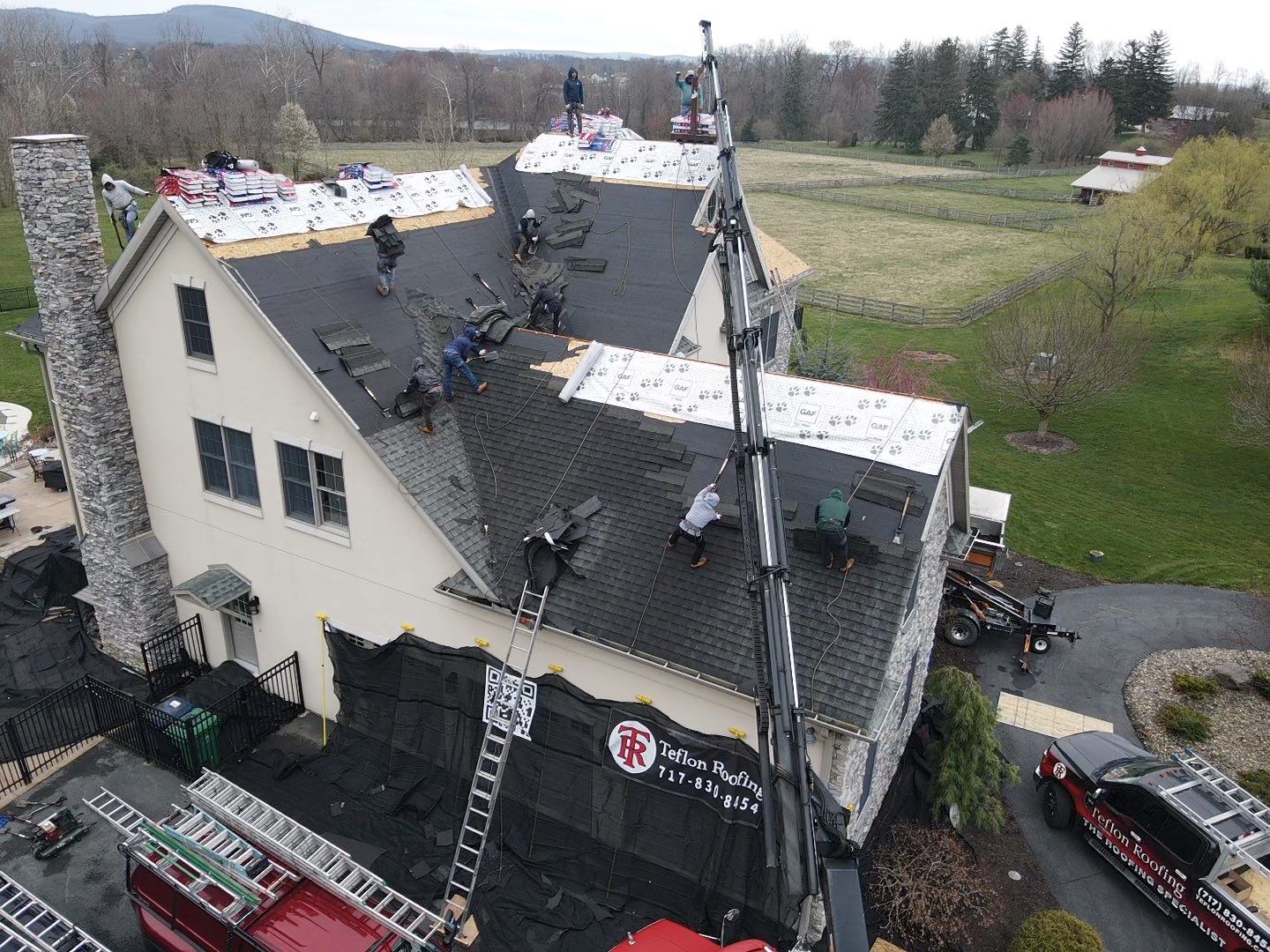 Residential Roofing Installation using Gaf Hdz Architectural Shingle by Teflon Roofing