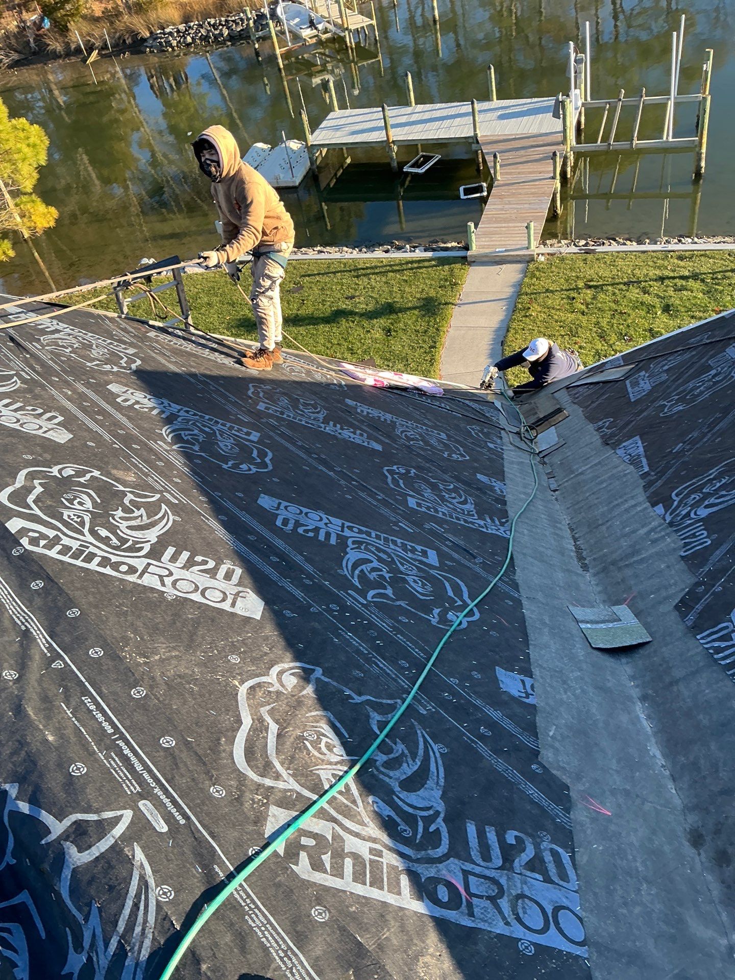 Waterfront Roof Replacement in White Stone, VA by Cade Construction