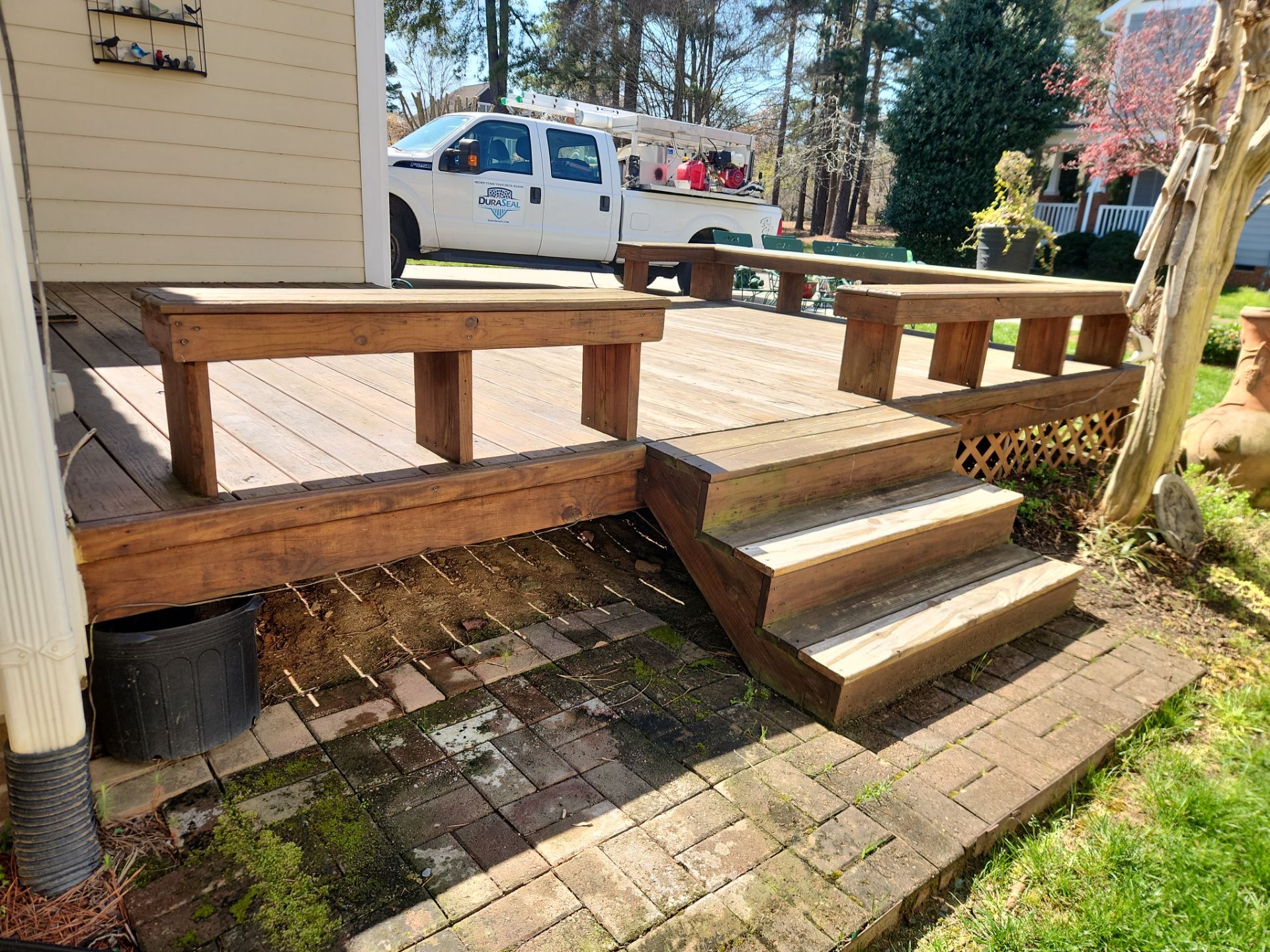 Weathered Deck using Wood Sealant + Board Replacements by DuraSeal