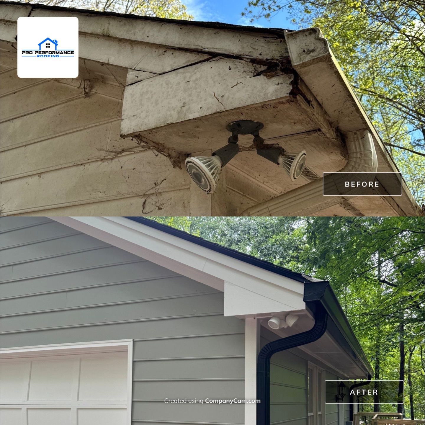 GAF Timberline HDZ Pewter Gray - 5” Black Gutters  by Pro Performance Roofing