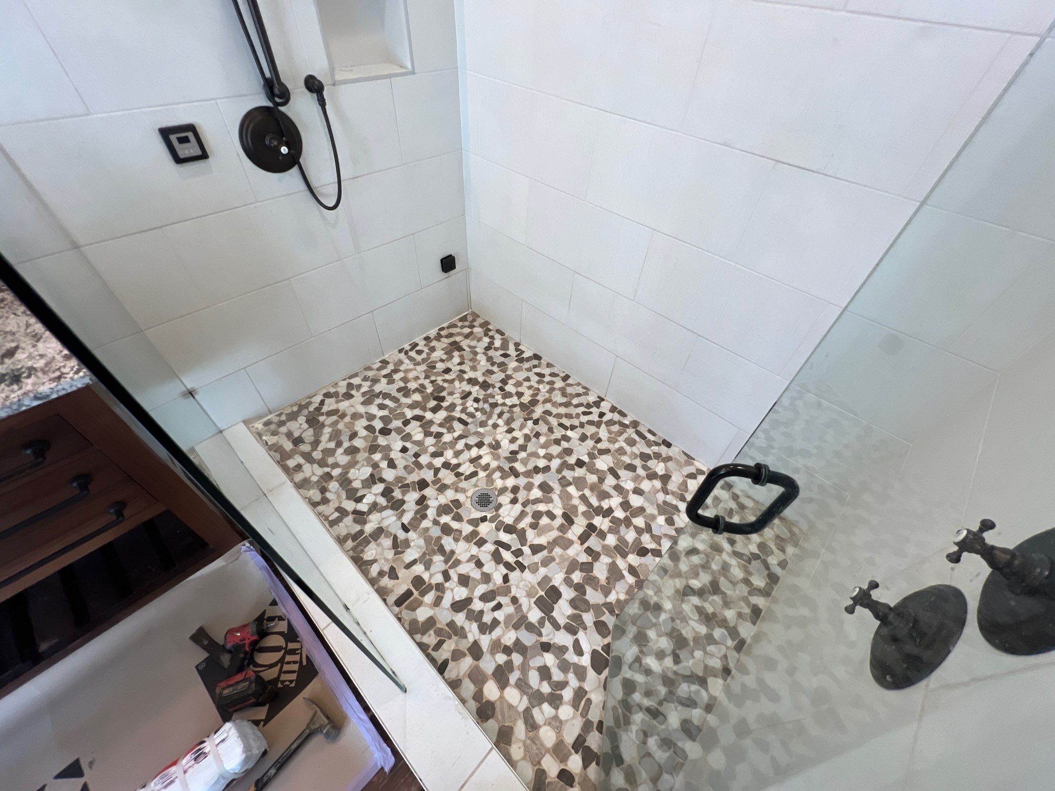 Master Bathroom Remodel With Subway Tile and Rainfall Shower in Kennesaw by Swift Home Renovations