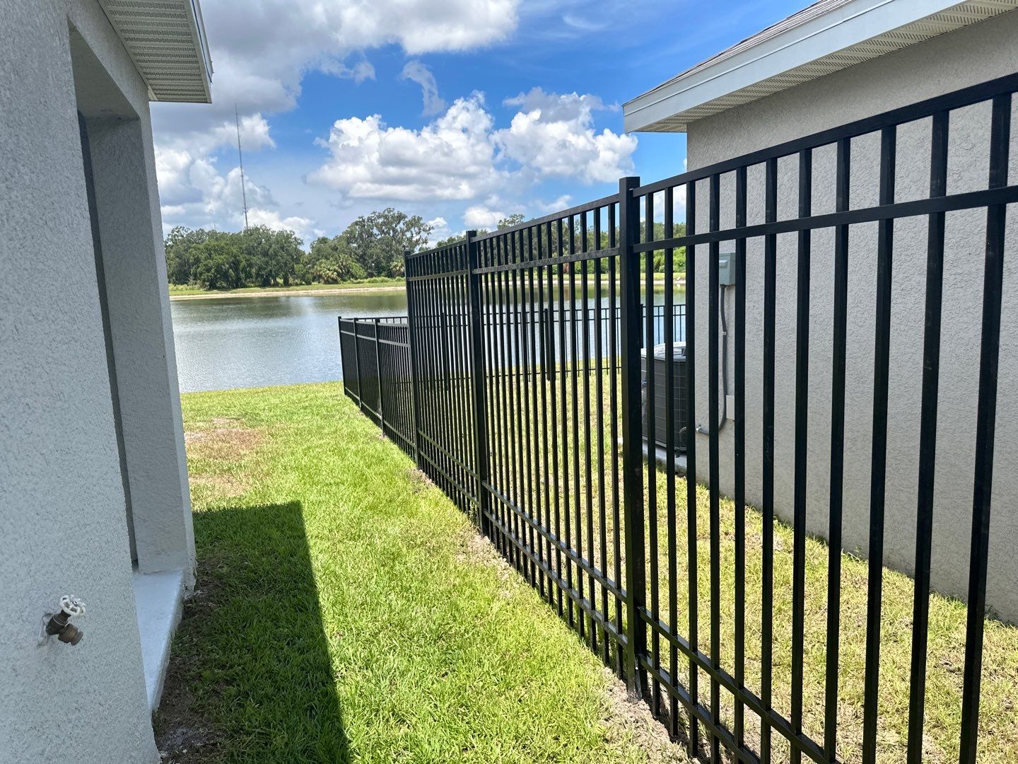 Aluminum Fence Installation using Black 3 Rail Aluminum Fence by Asap fence and gates, LLC