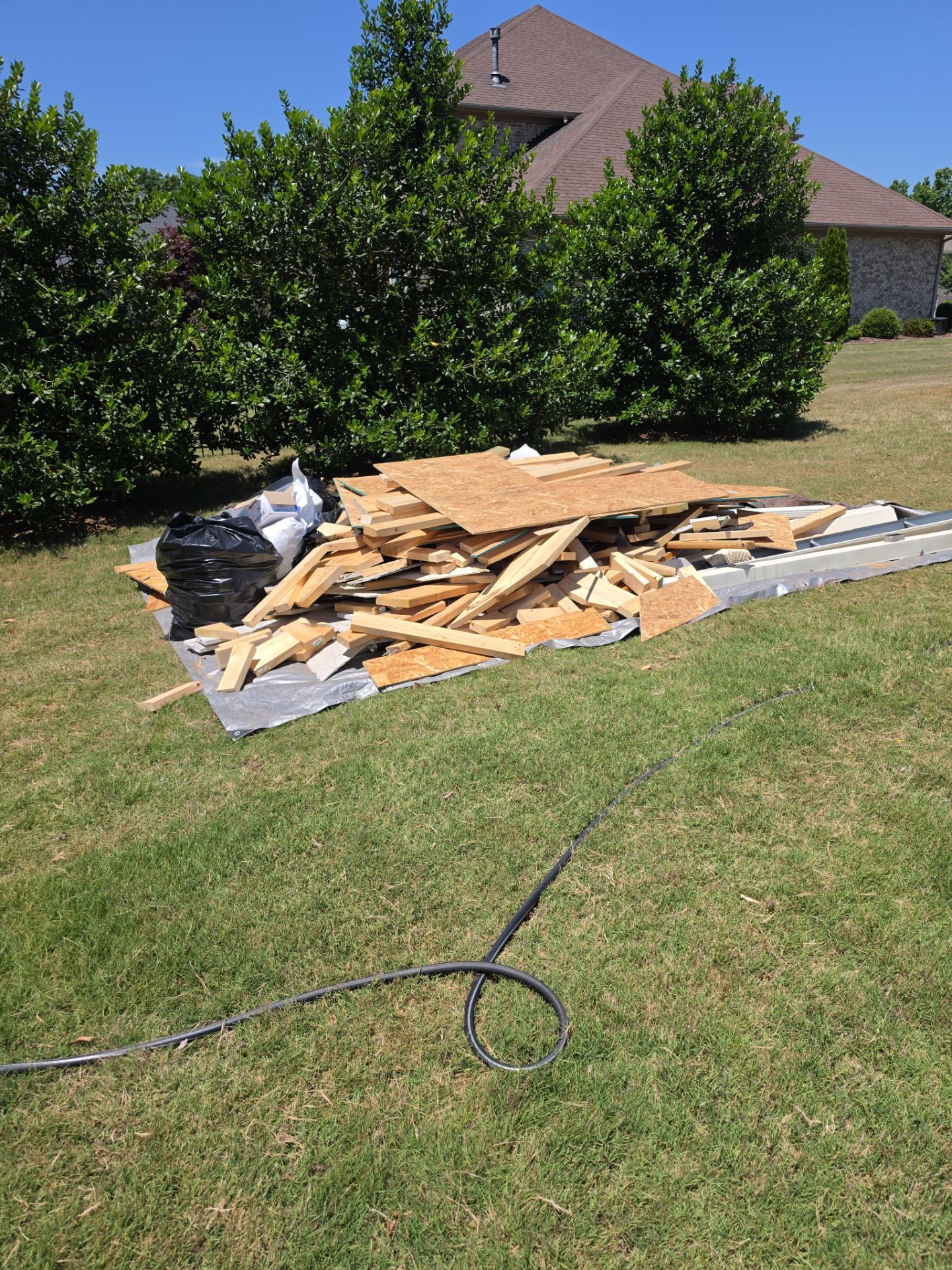 Job site clean up in Waxhaw by Badger Hauling