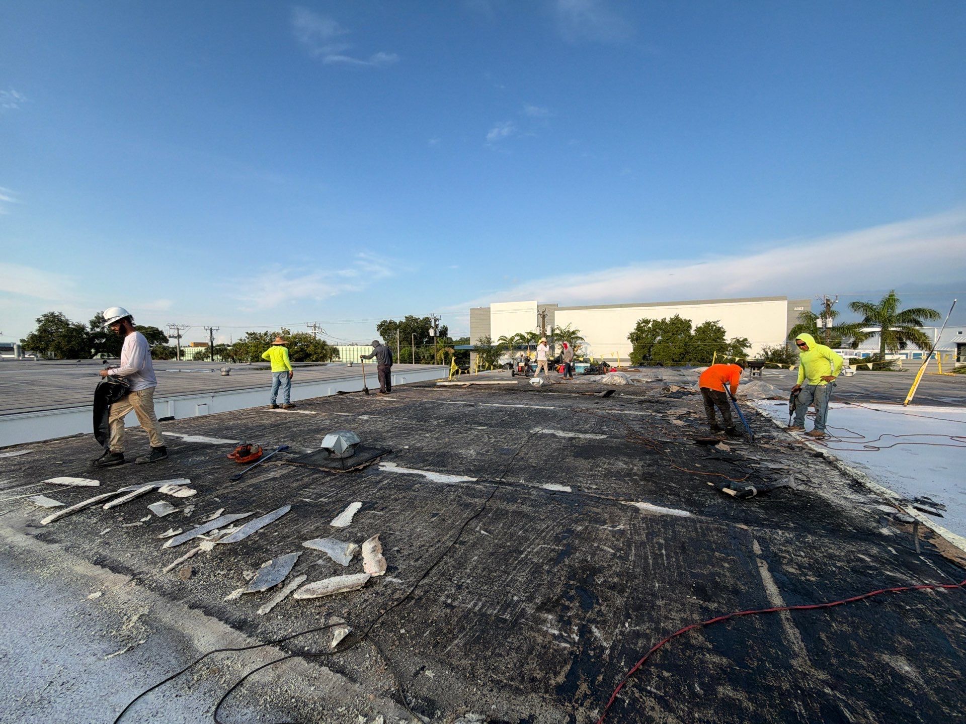 Fort Lauderdale Commercial Roof Restoration with Spray Foam and Silicone Coating by Roof King LLC