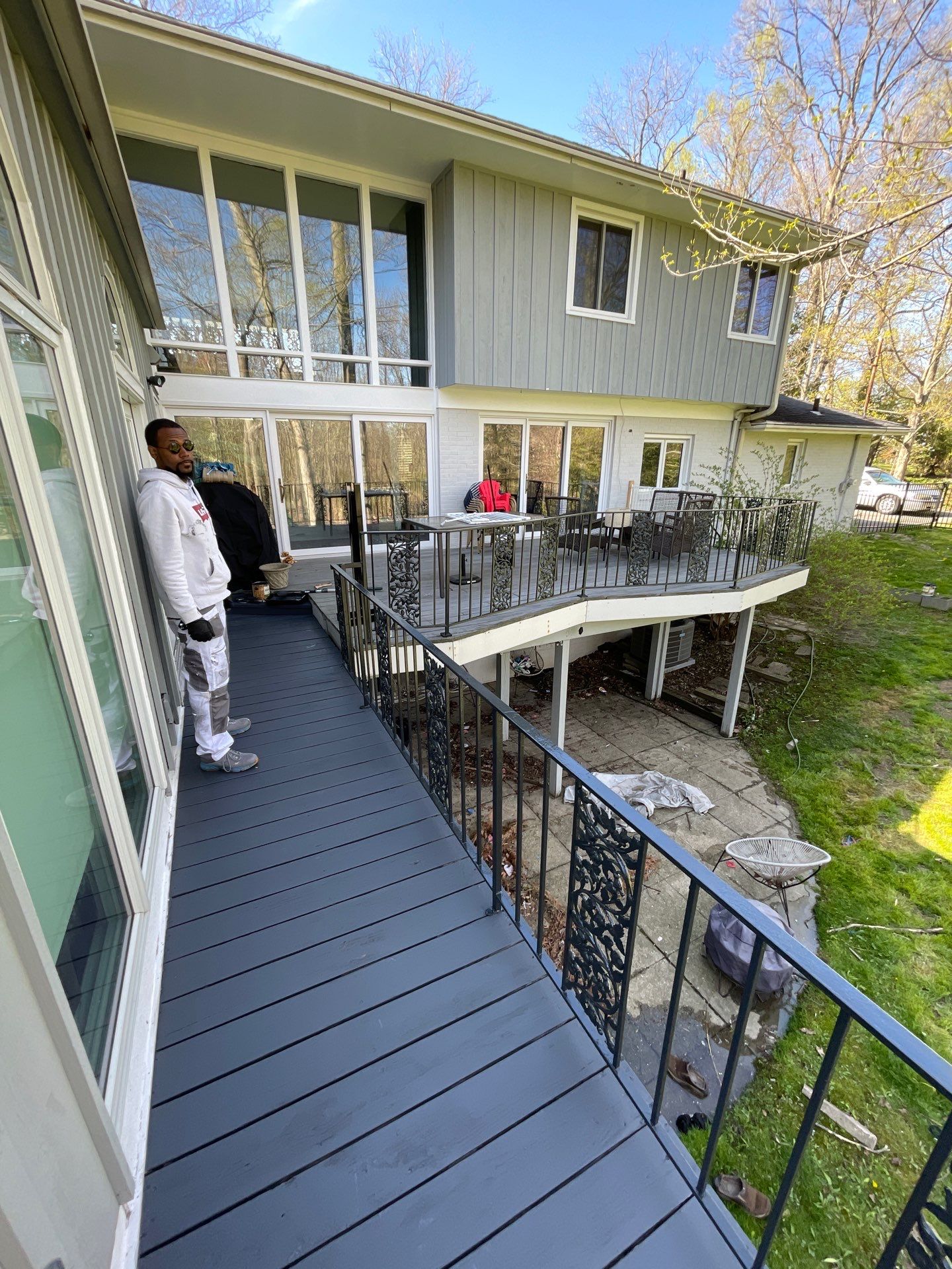 Deck Staining using Arborcoat Solid Stain by Callaway Contracting LLC