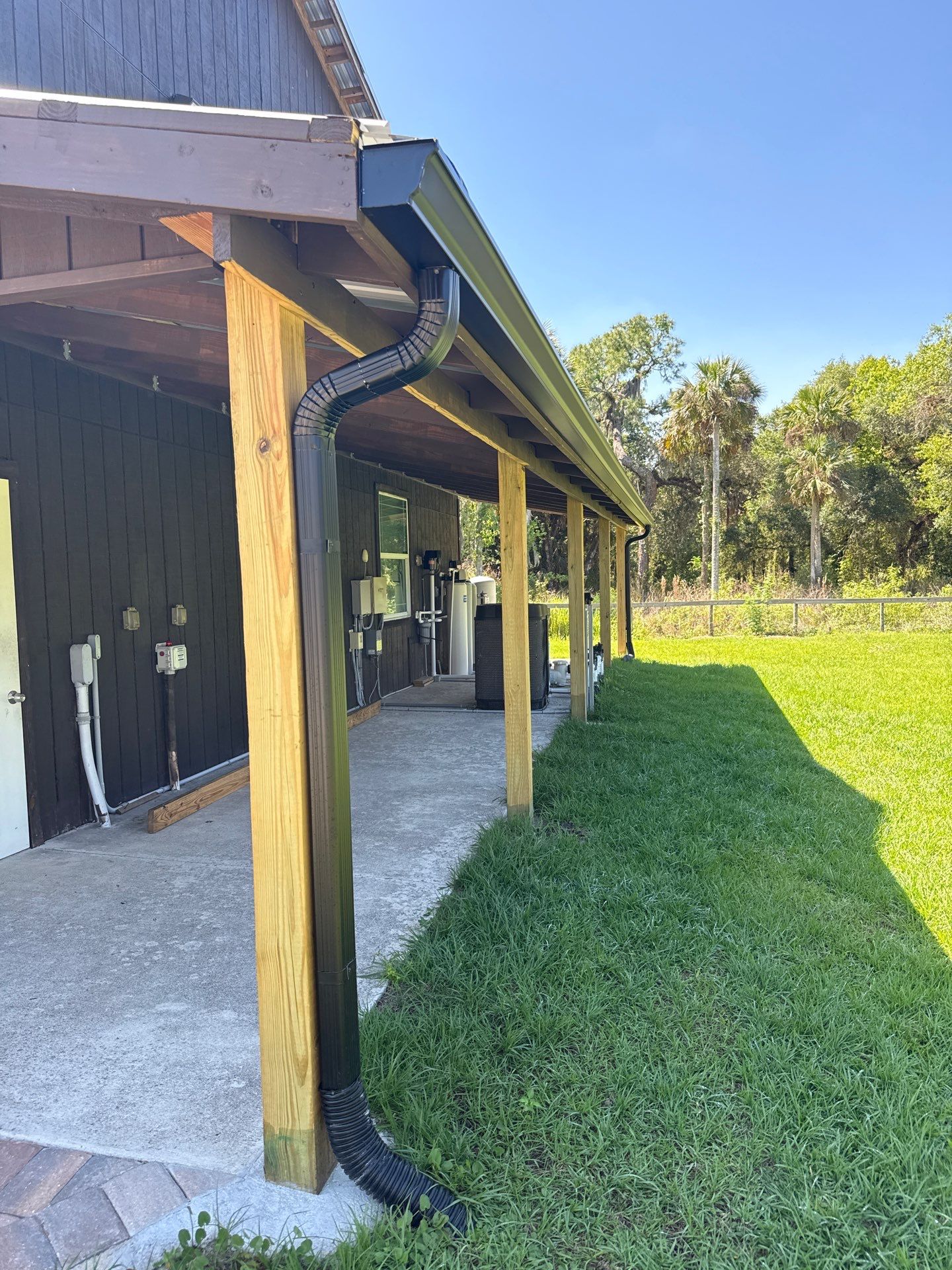 Black K-Style Seamless Gutters in Fort Myers FL by Gutter Professors