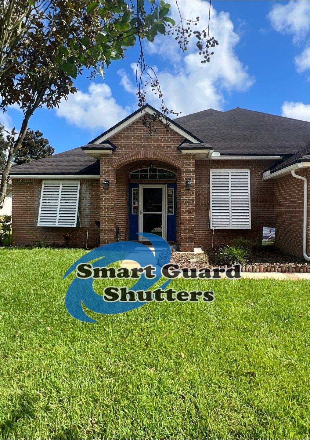 Impact Bahama Shutters in Signal White by Smart Guard Shutters