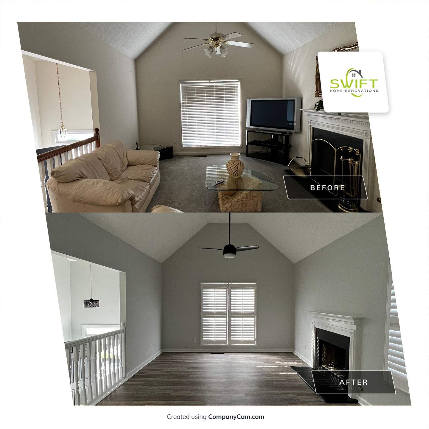 Modern Interior Renovation and Bathroom Remodel in Ellenwood by Swift Home Renovations