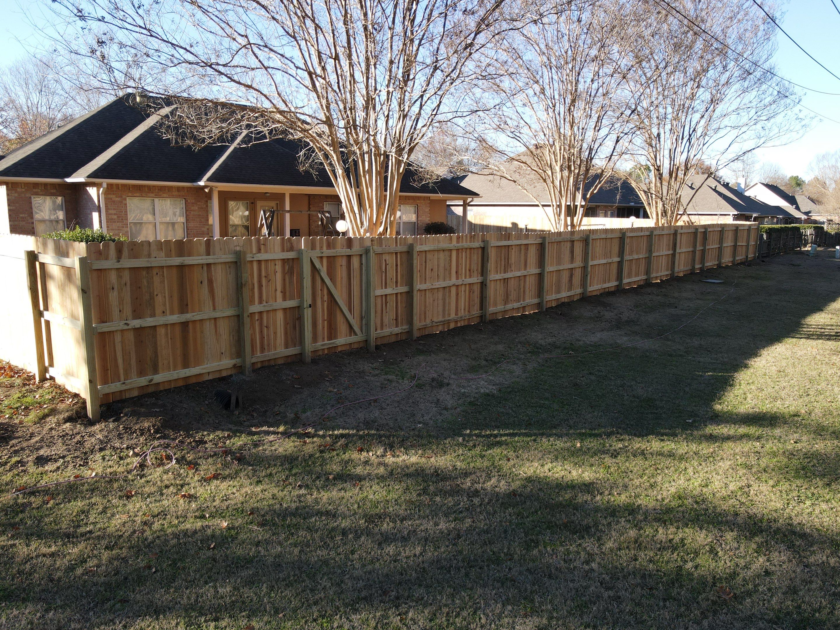 6ft Cedar Privacy Fence by Roberson Construction LLC