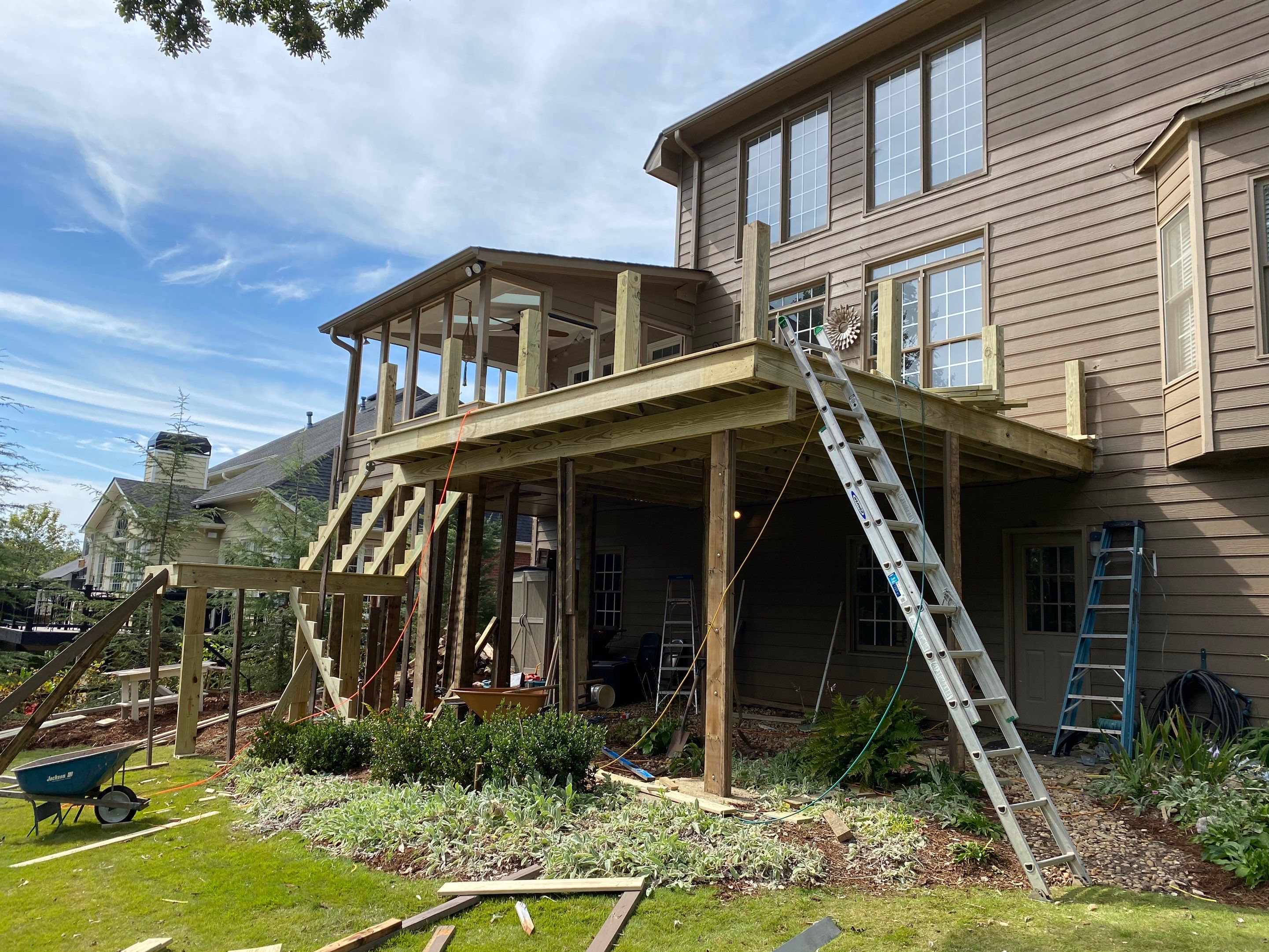 Multi-Level Deck Replacement and Bay Window Installation in Suwanee by Swift Home Renovations