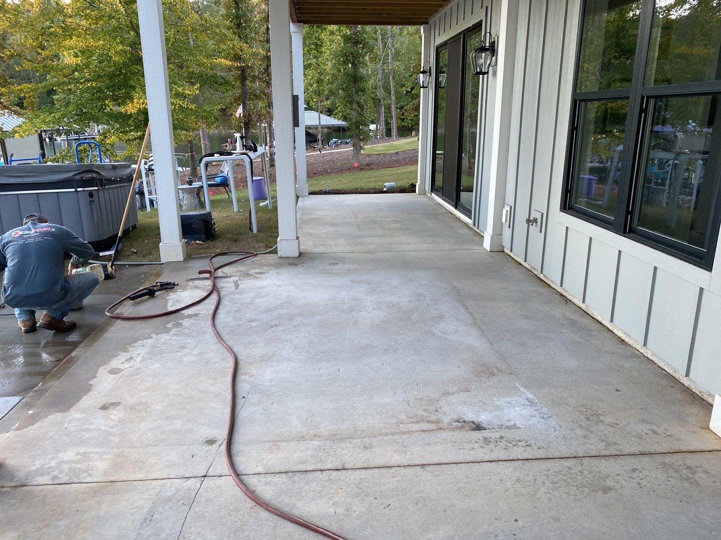 Outdoor Kitchen on Lake Keowee by Xtreme Concrete Services