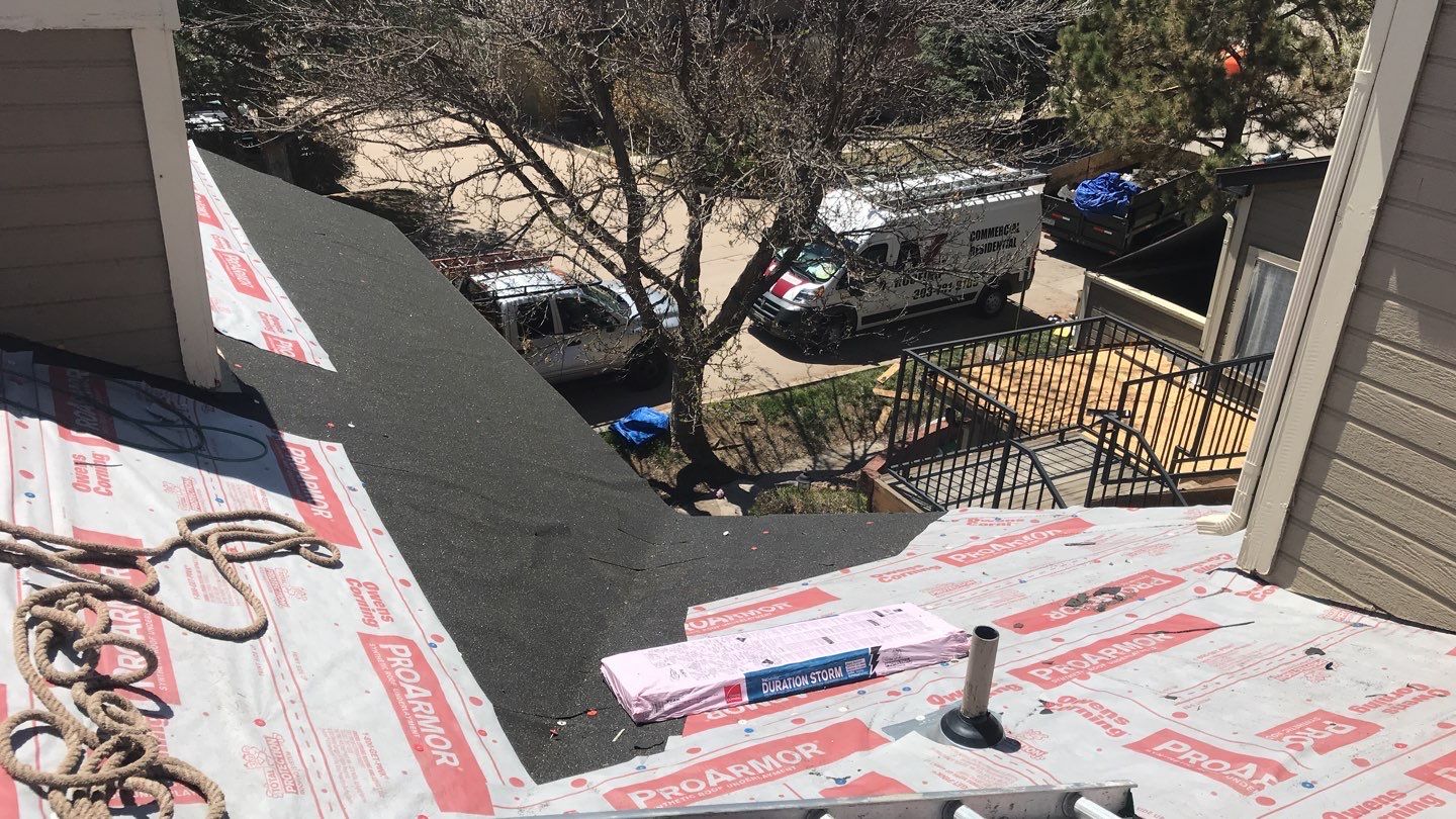 Commercial Roofing Installation using Owens Corning TruDefinition Duration STORM - Teak by A to Z Roofing