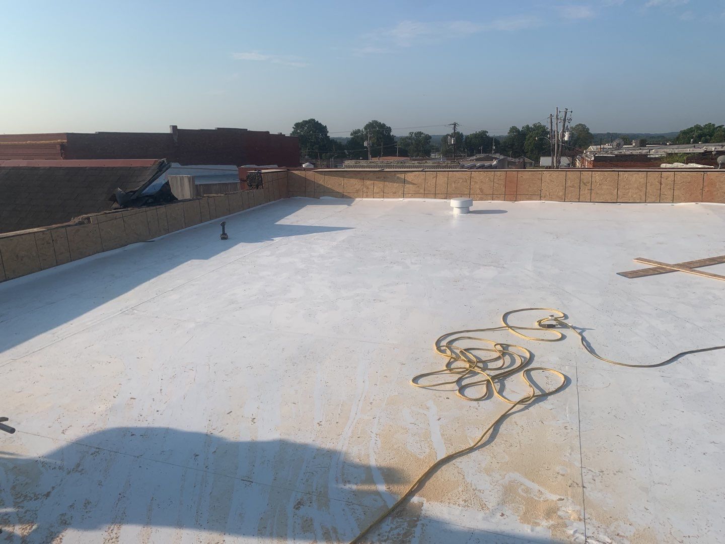 Commercial Roofing Installation in DeQueen, AR, using 50 mil PVC by Hostetler Roofing