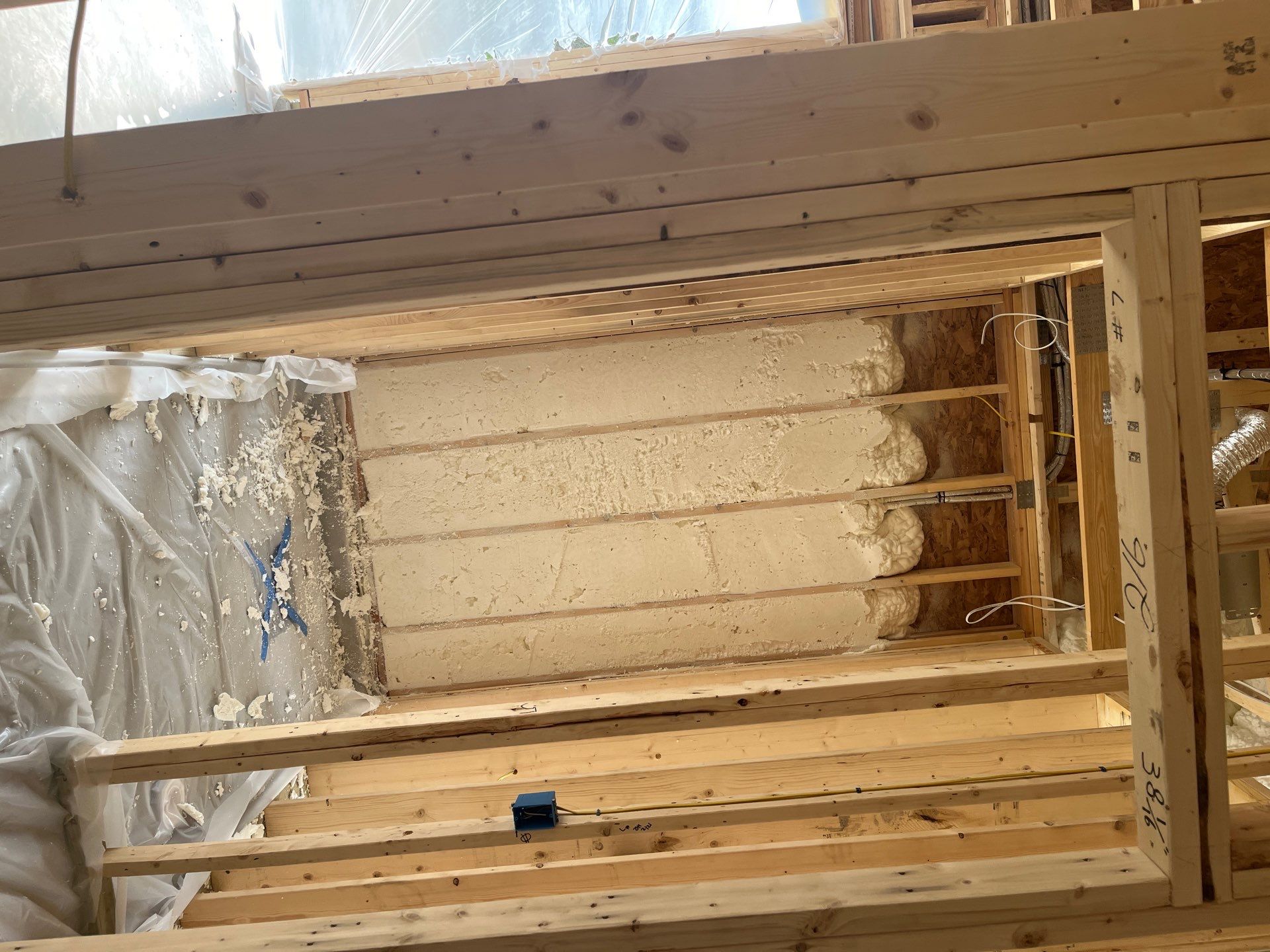 New Construction using open cell spray foam by NYS Foam & Energy