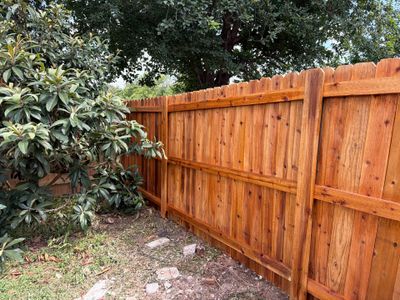 Cedar Privacy Fence Replacement with Steel Posts in Austin