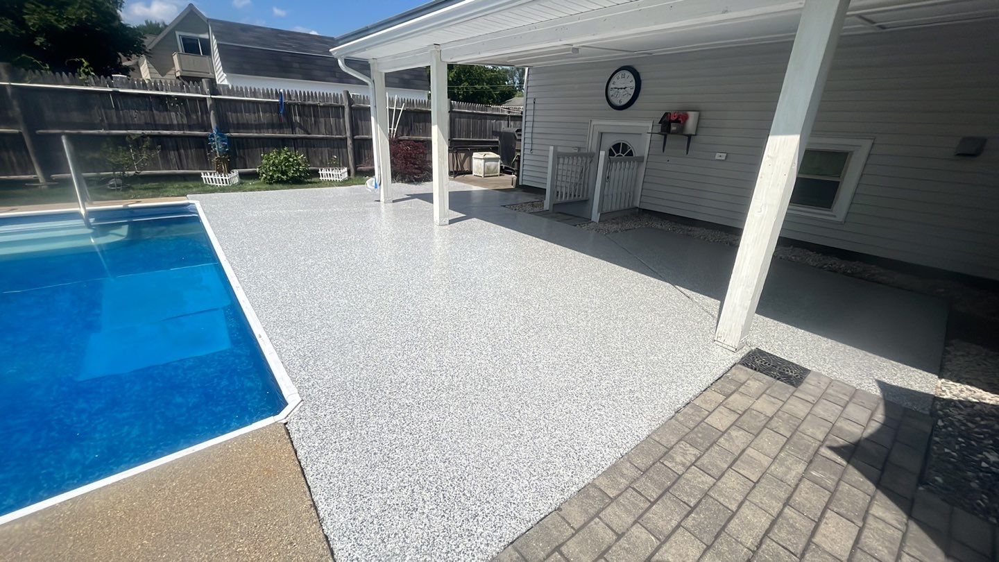 Pool Deck in Nashua, NH 03060 by Symphony Concrete Coatings