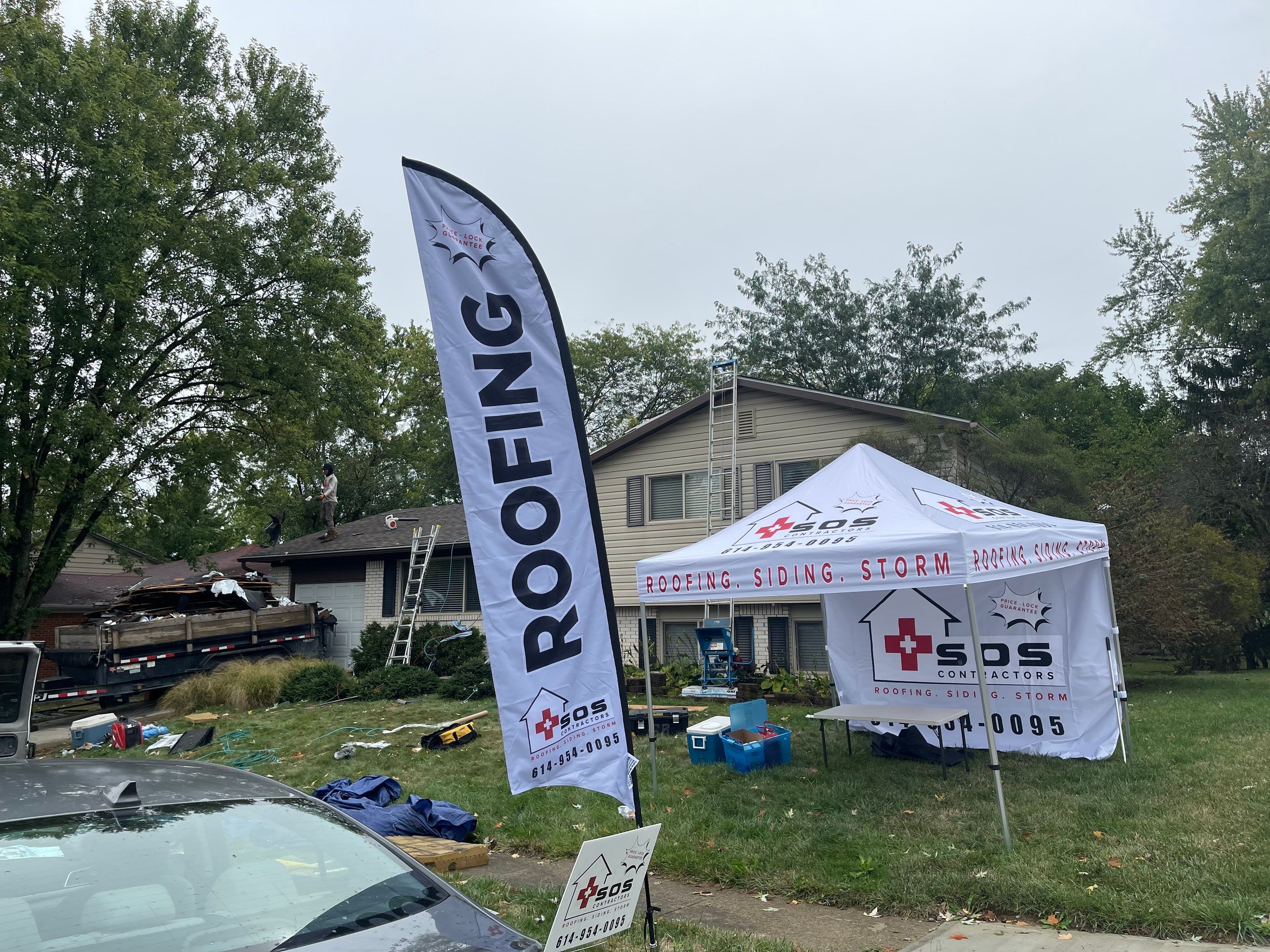 Residential Roofing Installation using IKO dimensional shingles by SOS Home Ohio 