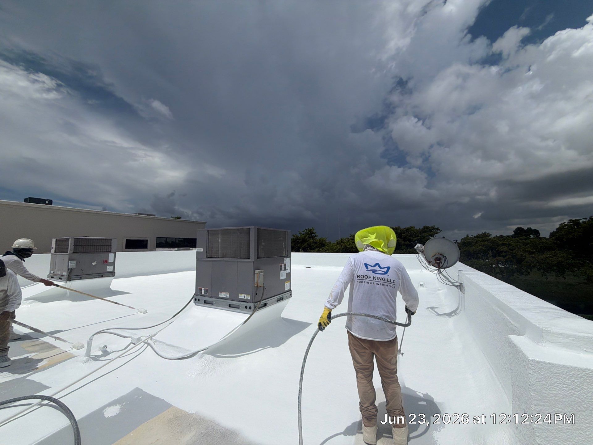 Commercial Flat Roof Restoration and Elastomeric Waterproofing in Delray Beach by Roof King LLC