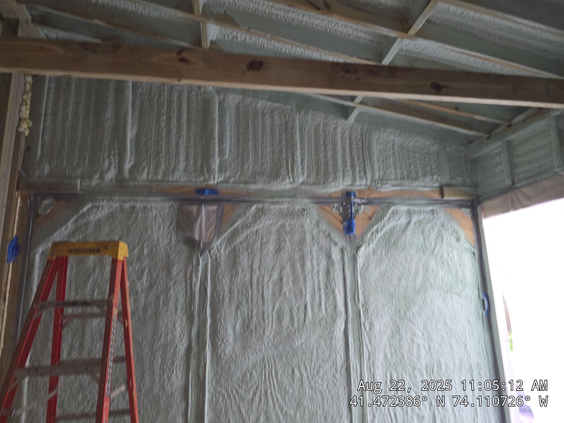 Exterior Walls using Closed Cell Spray Foam by NYS Foam & Energy