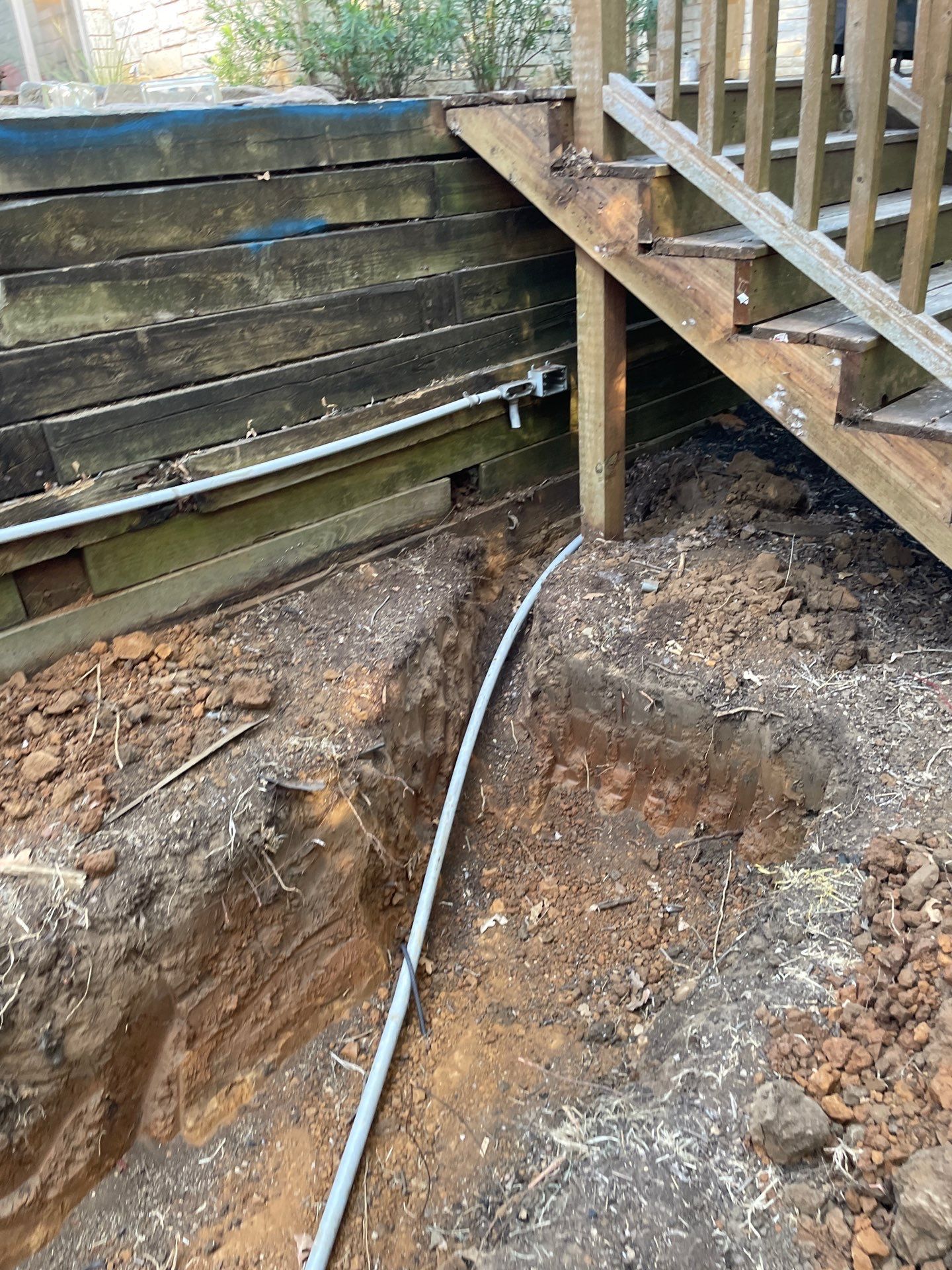 In Progress Retaining Wall Project by Peterson’s