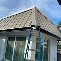 .032 Aluminum 1.5" Mechanical Seam Champagne  by Total Roofing System The Metal Roof Experts