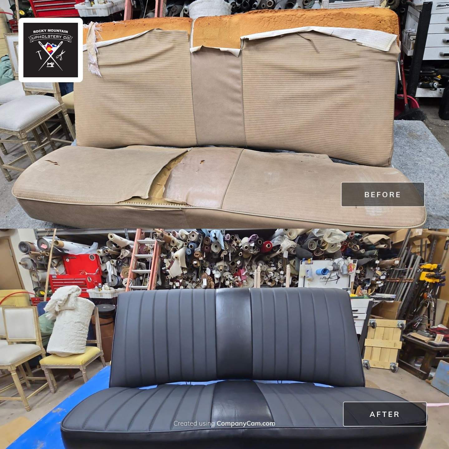 Vintage Auto Reupholstery - Bench Seat by Rocky Mountain Upholstery Co