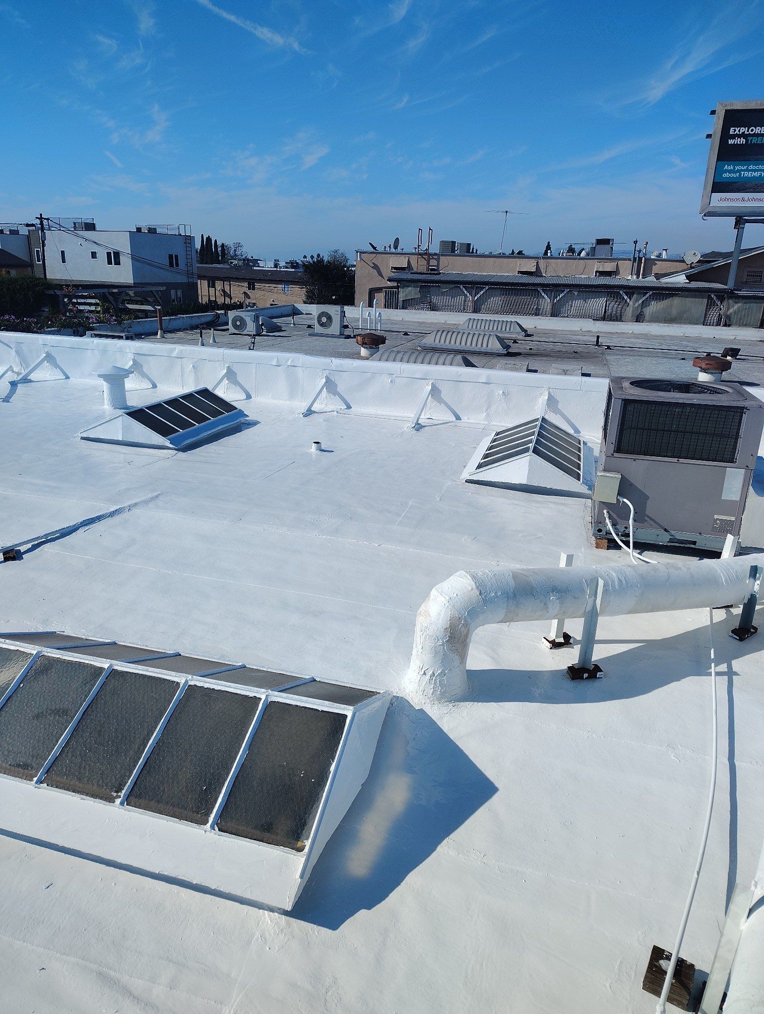 Commercial Roofing Installation using ASC Silicone Membrane by Hull Brothers Roofing