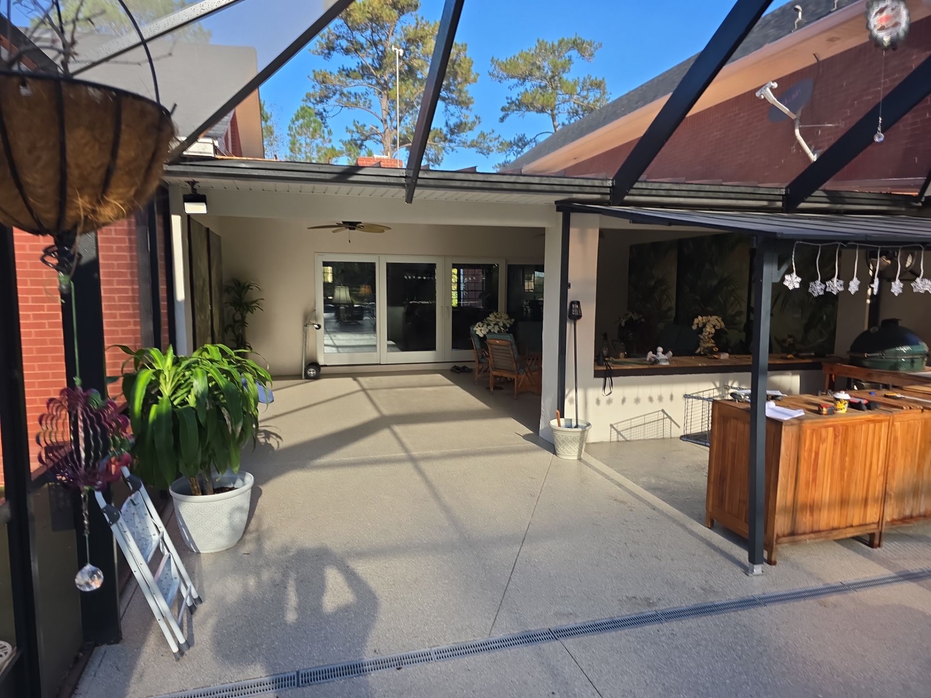Make your backyard your very own PARADISE 🌴 by Deese Elite Concrete Coatings
