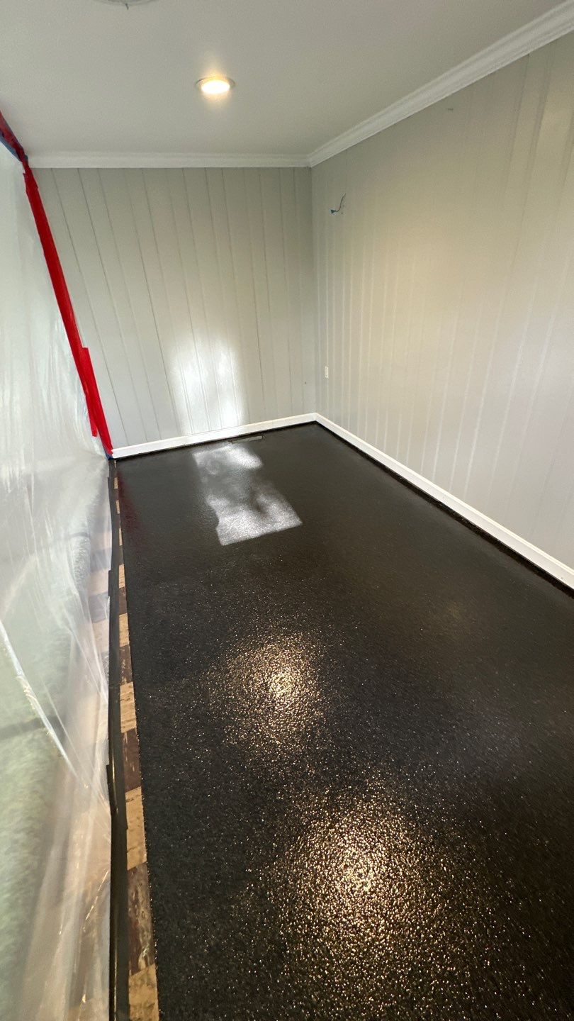 Twilight Garage, Walkway and Porch Project in Pittsburgh by Floors in a Day, Inc