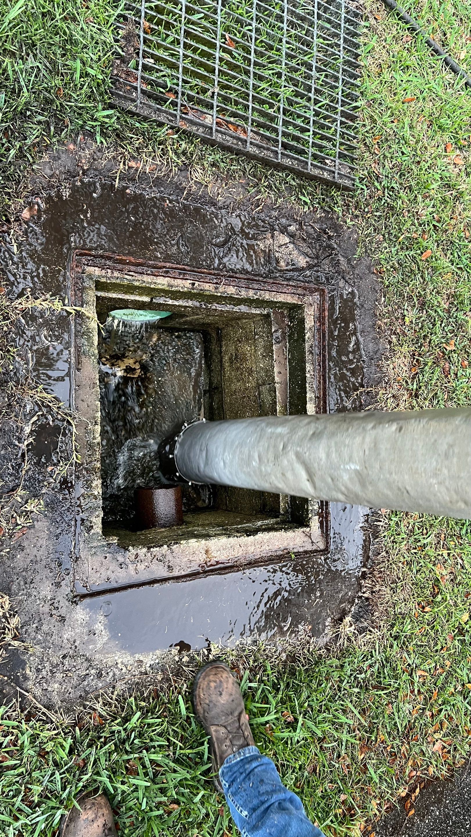 Naples Private Airport Community Catch Basin Cleaning by APS Power & Water