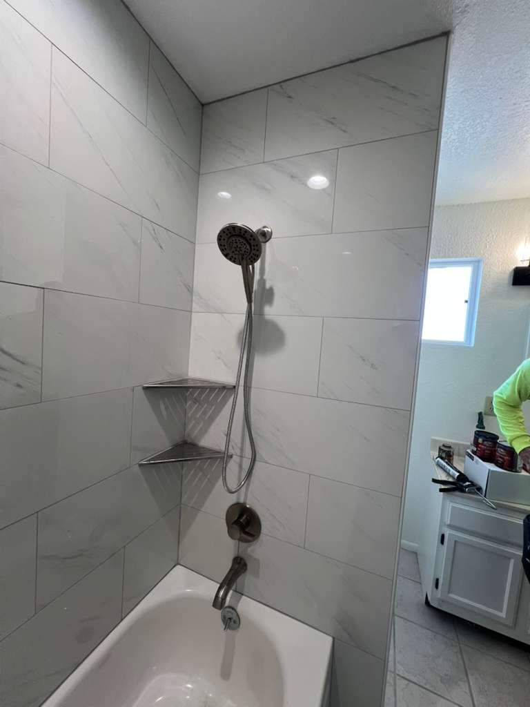 Bathroom shower remodel by Castro Brothers Solutions
