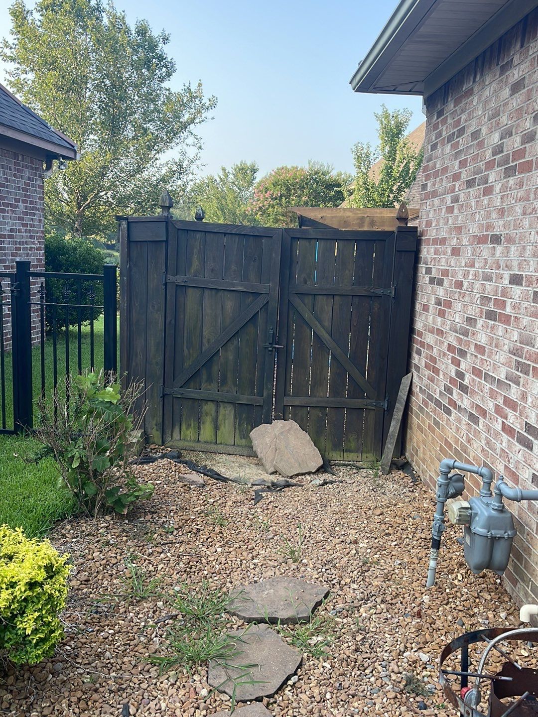 6ft Treated Pine Good Neighbor Fence 6x6 French Gothic Posts by Roberson Construction LLC