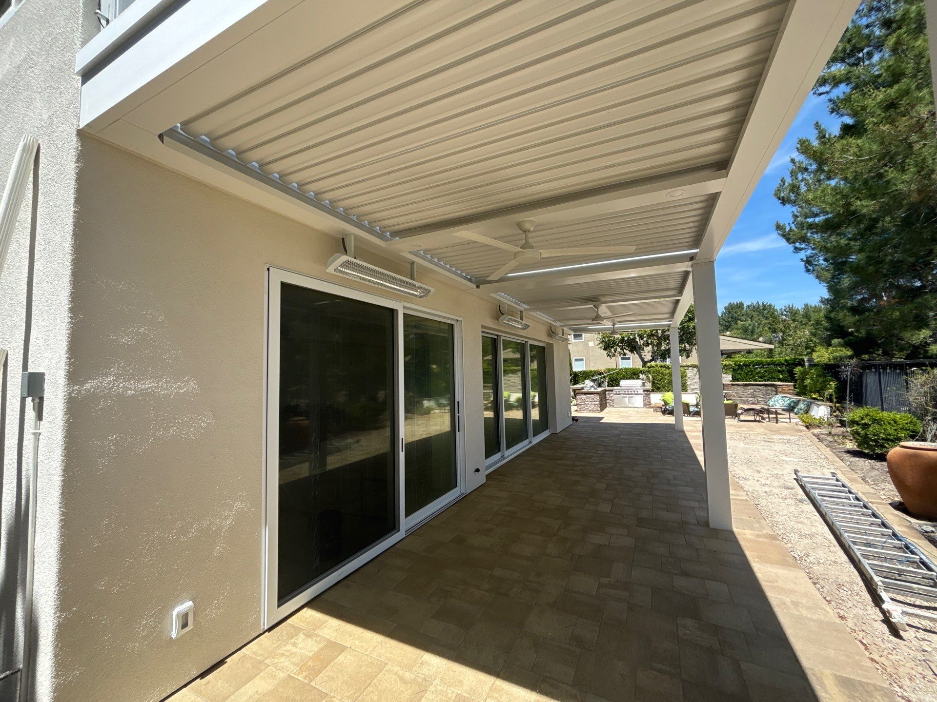 Exterior painting of this newly remodeled Mission Viejo home. by Beach City Painting