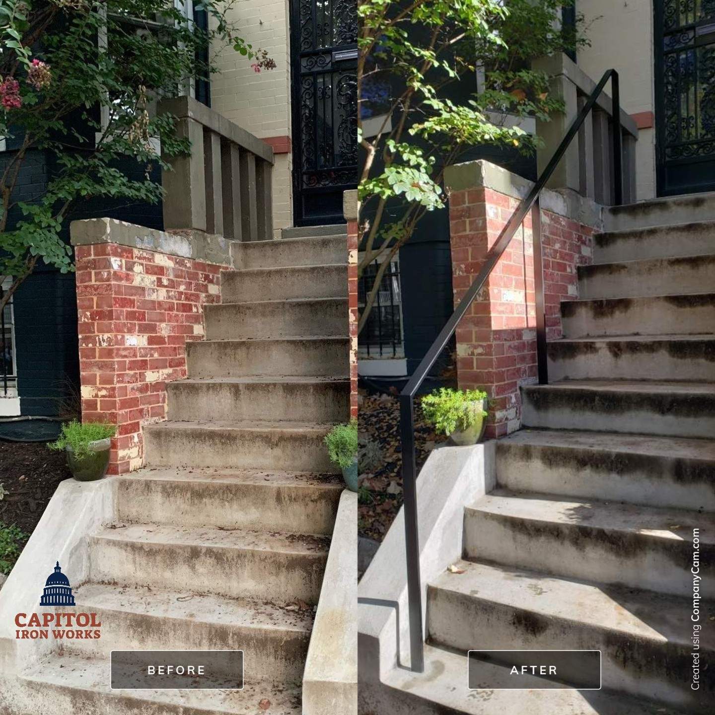 Contemporary Slim-Profile Handrails – Residential Exterior – Washington, DC by Capitol Iron Works