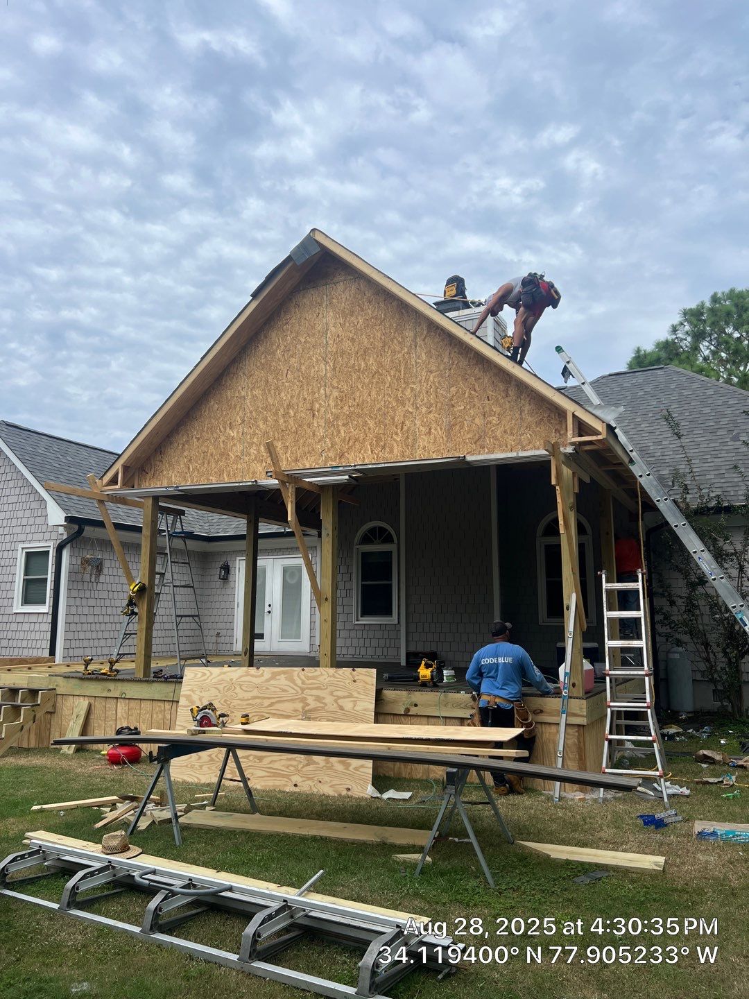 Back Porch Addition in Beau Rivage  by RGR Construction and Roofing, LLC
