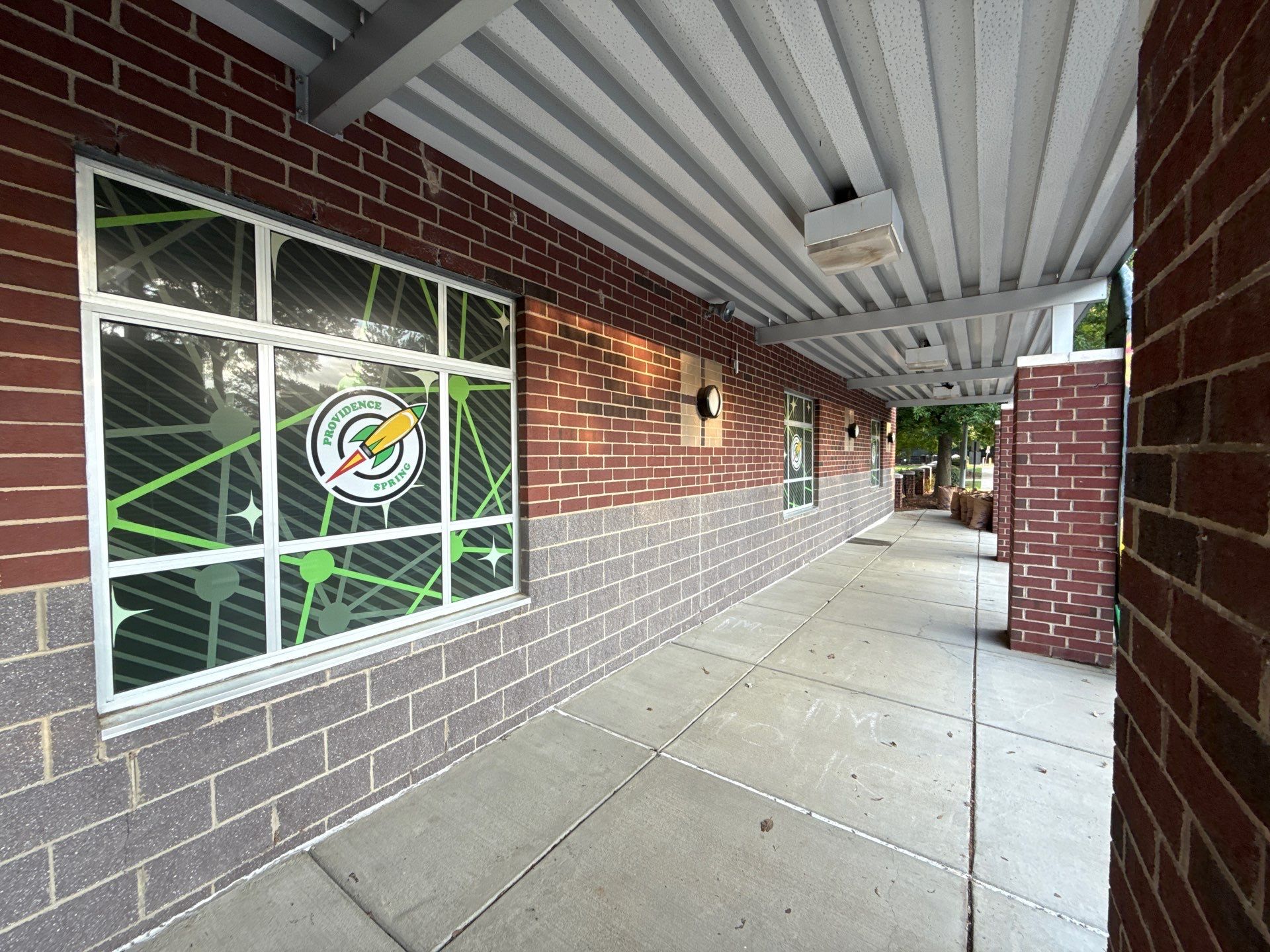 Providence Spring Elementary - Custom Window Safety Film Installation by QC Signs and Graphics