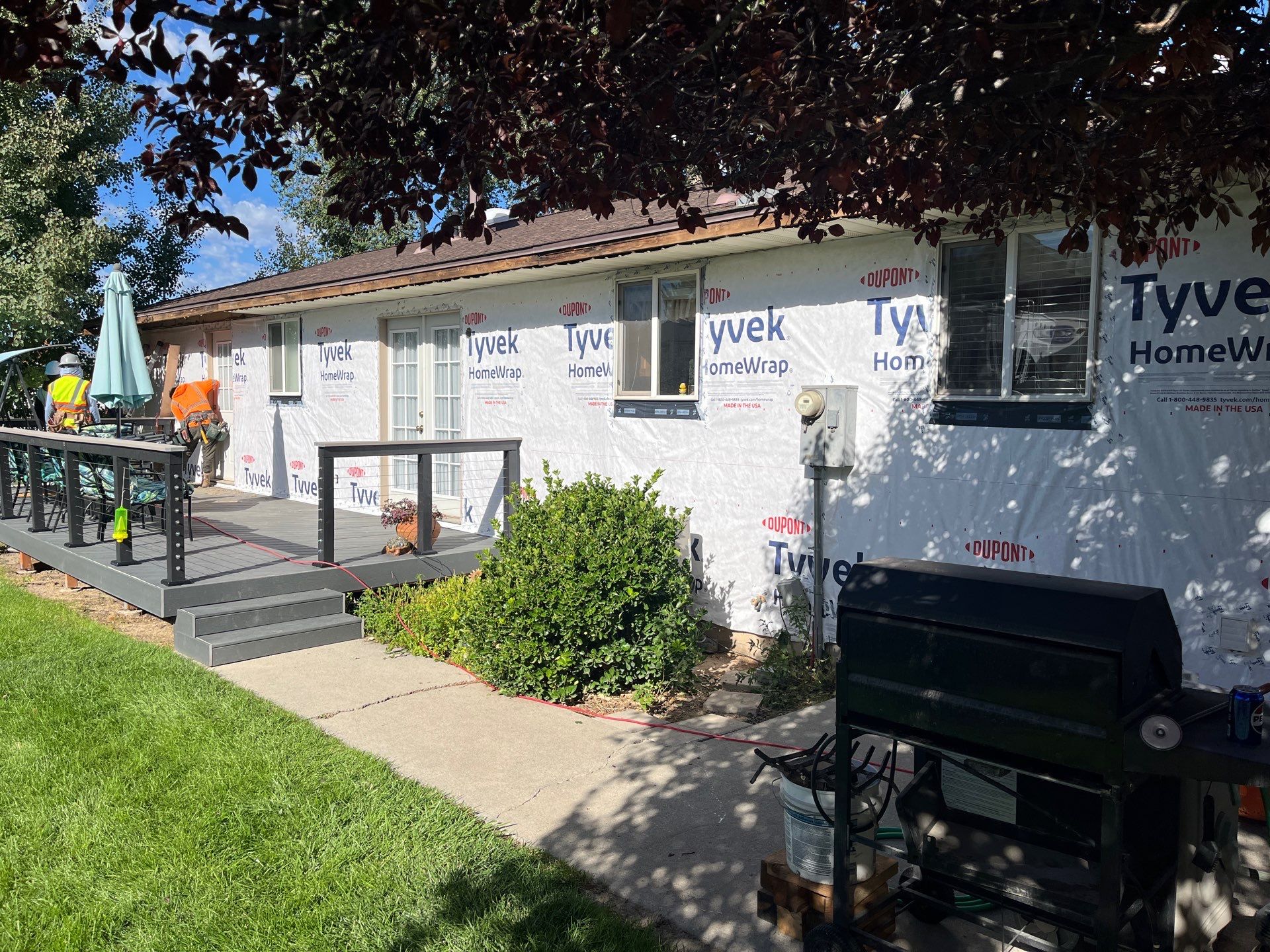 Sandy | Custom Hardie Mixed Profiles | Gray Slate & Iron Gray Trim by Ideal Siding Utah