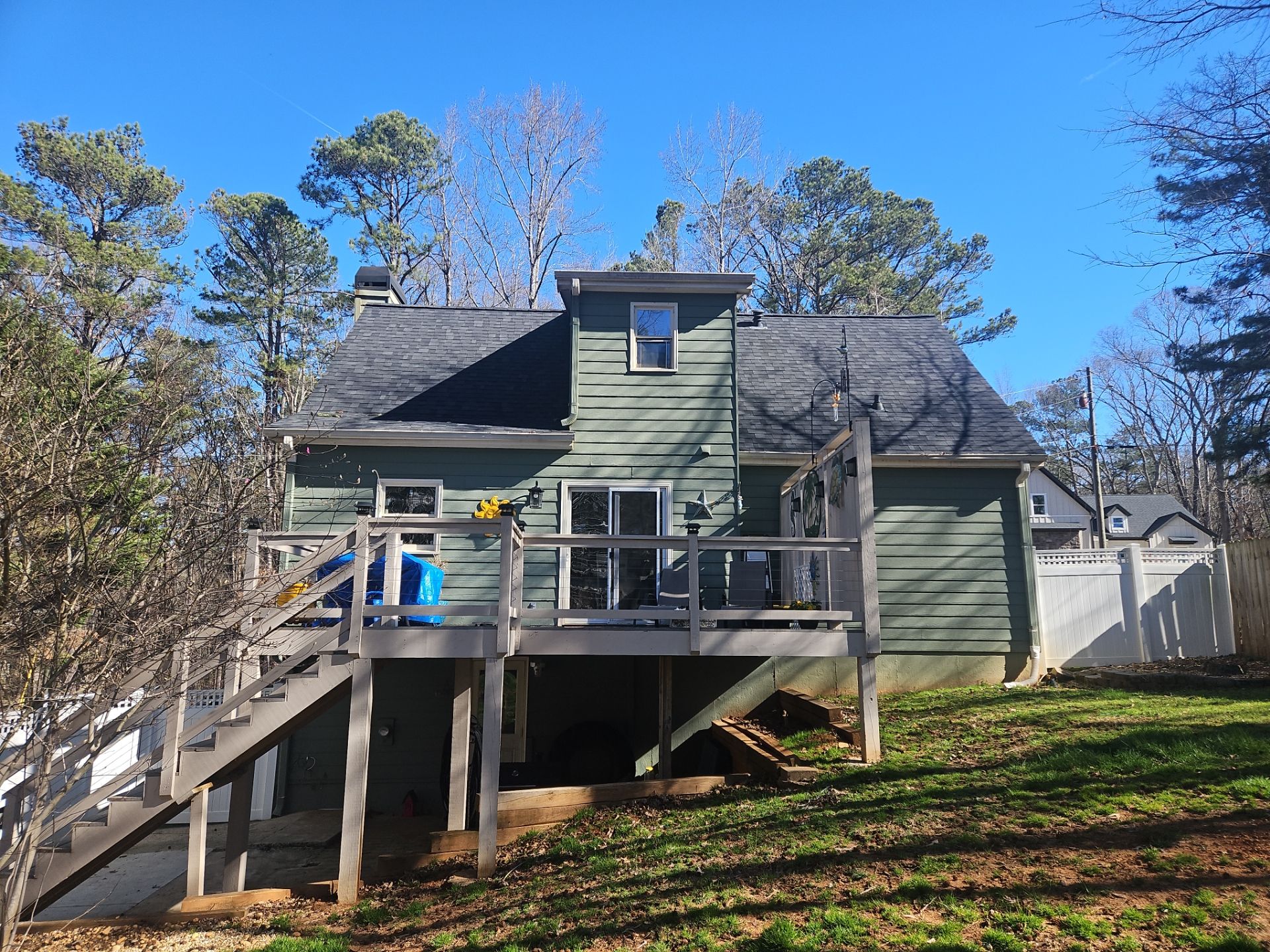 James Hardie Siding Install, Rotten Wood and Gutter Replacement and Exterior Painting by Nelson Exteriors 